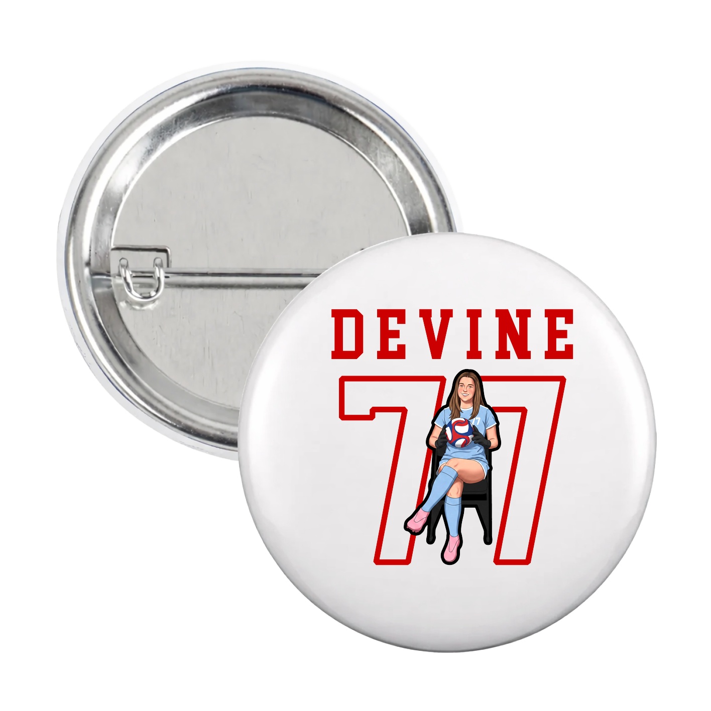 Game Day Button — Shirsey in White