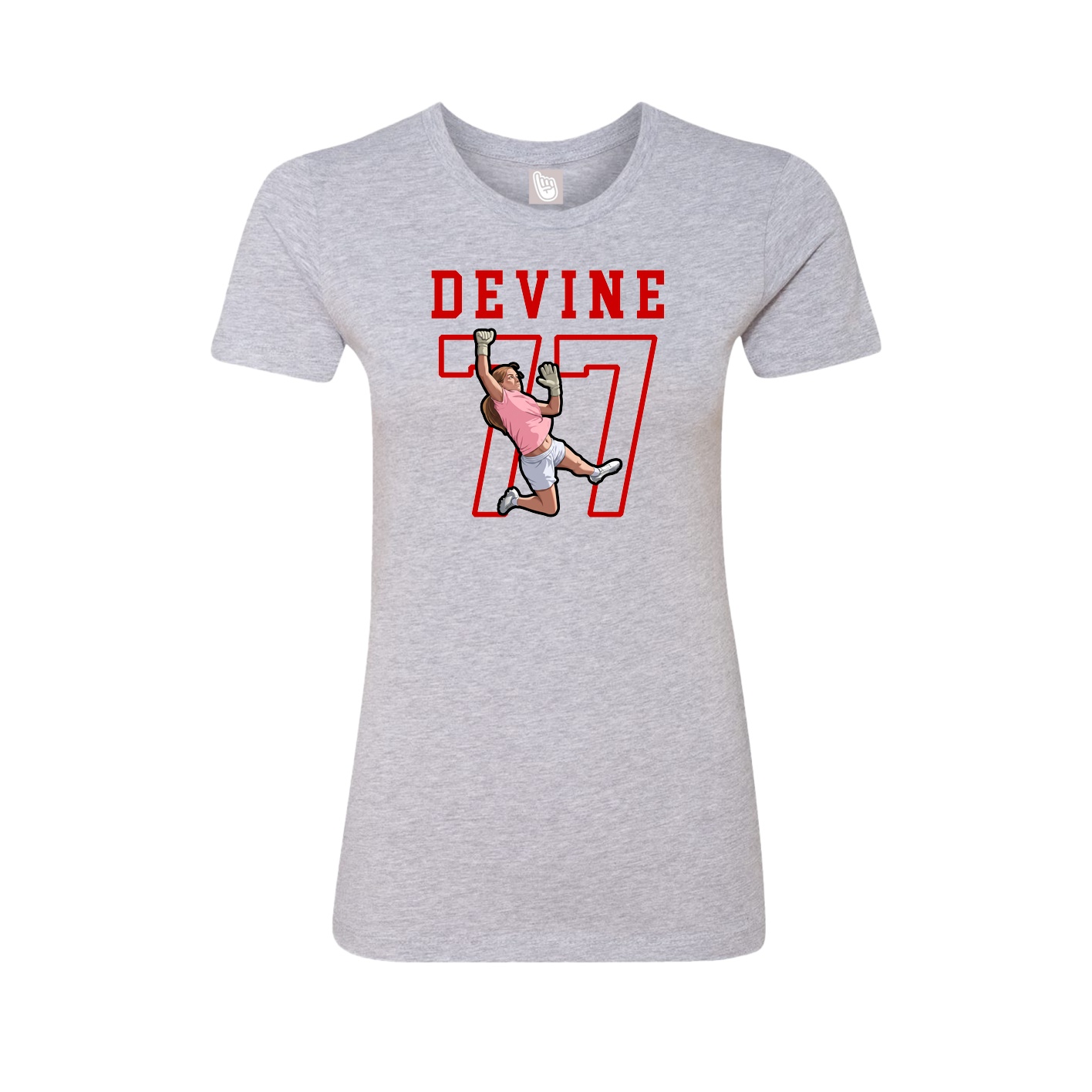Fitted Women's Tee — Shirsey in Grey