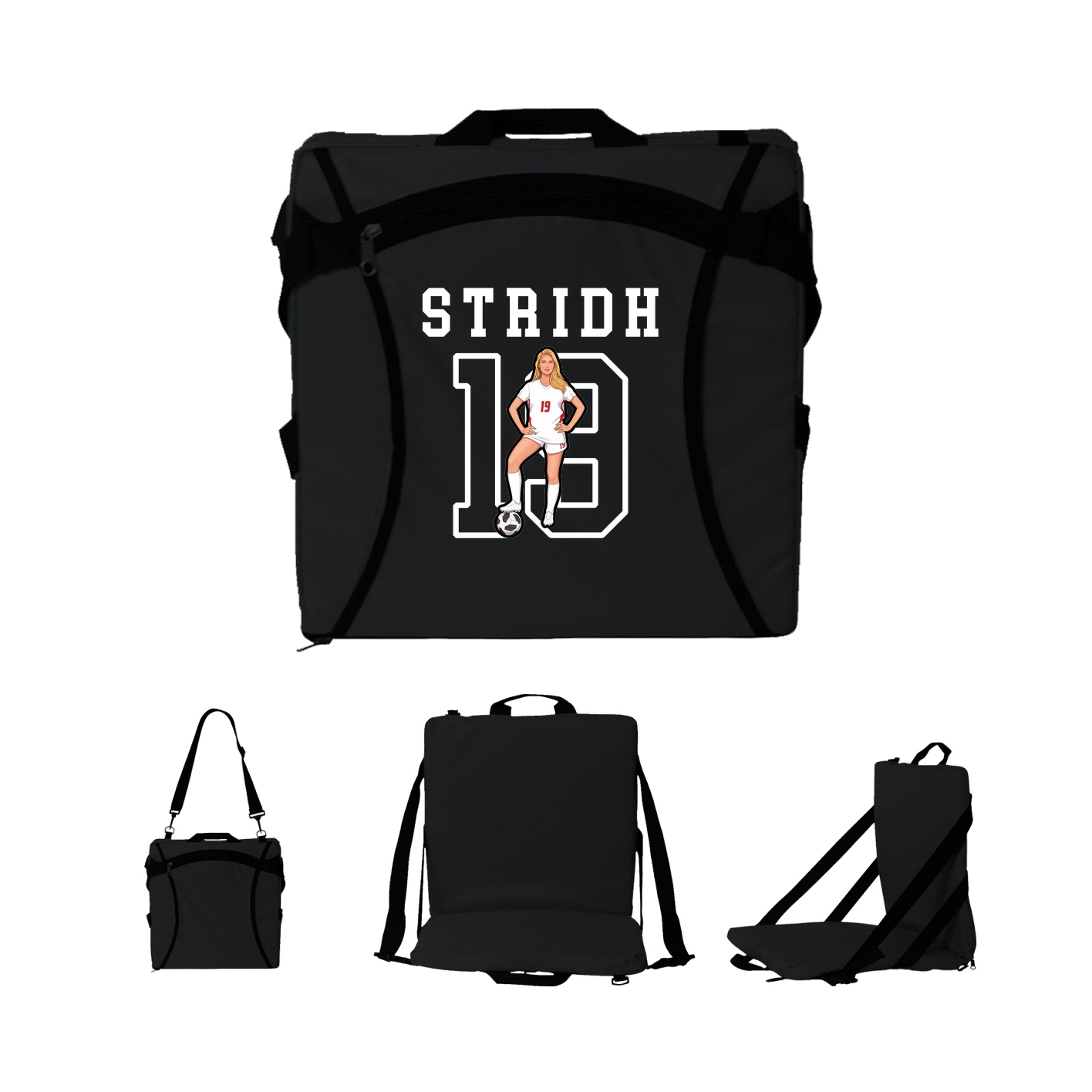 Folding Stadium Seat — Shirsey in Black