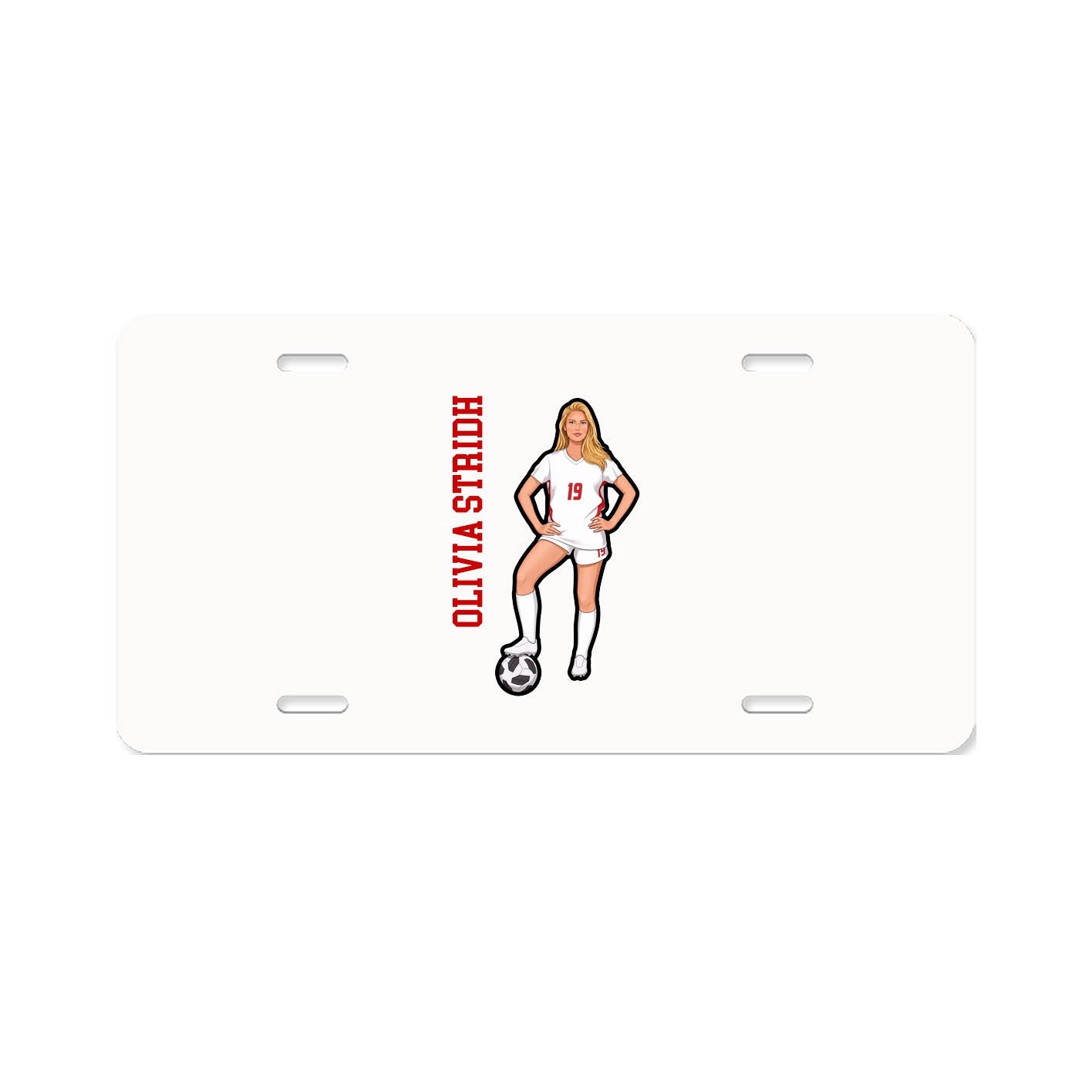 License Plate — Name Vertical in Classic