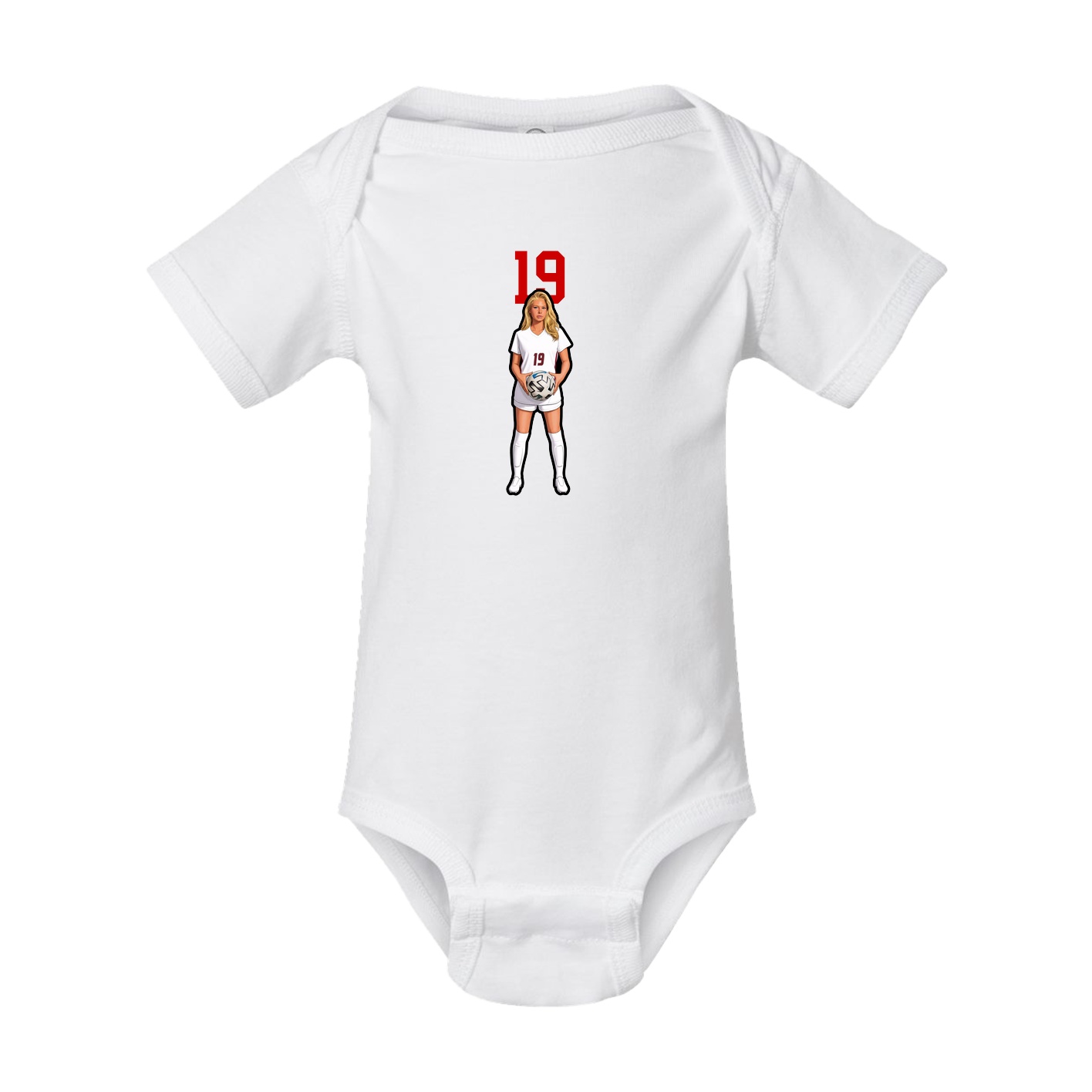 Baby Onesie — Number Top in White