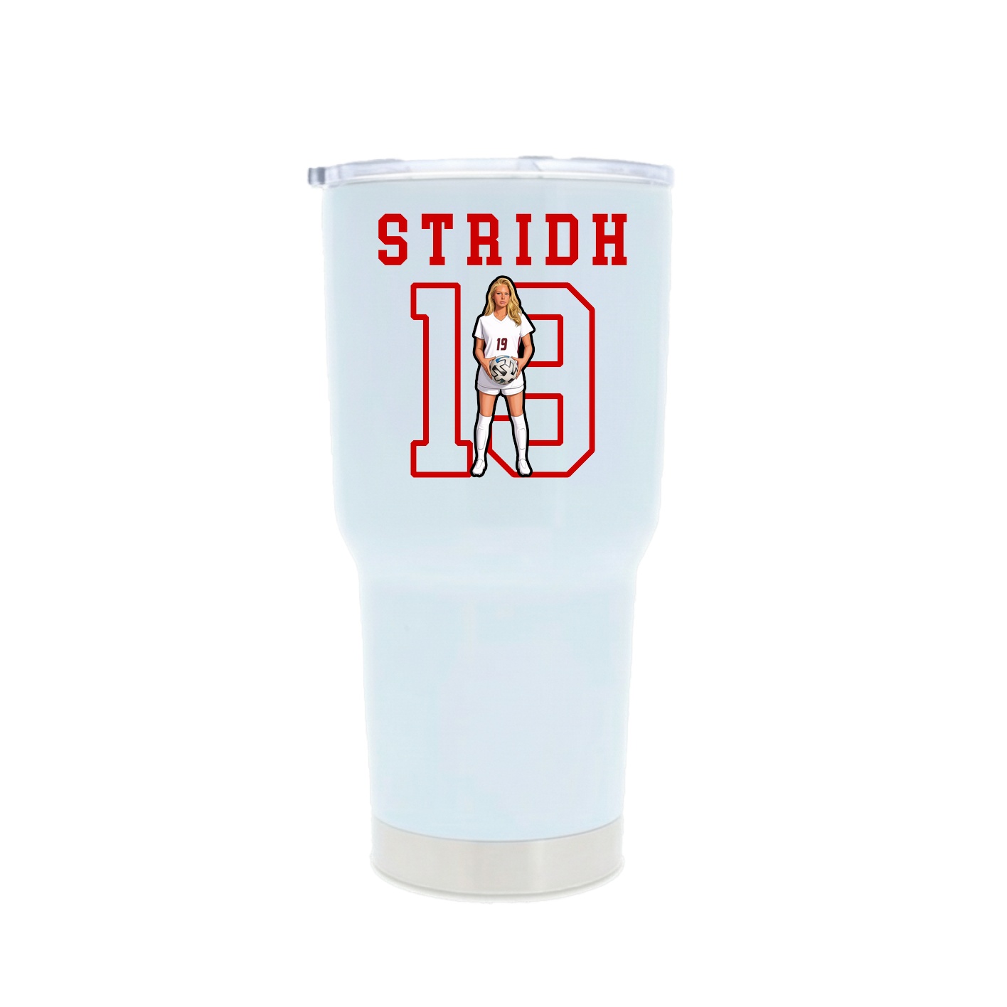 30oz Stainless Steel Tumbler — Shirsey in White