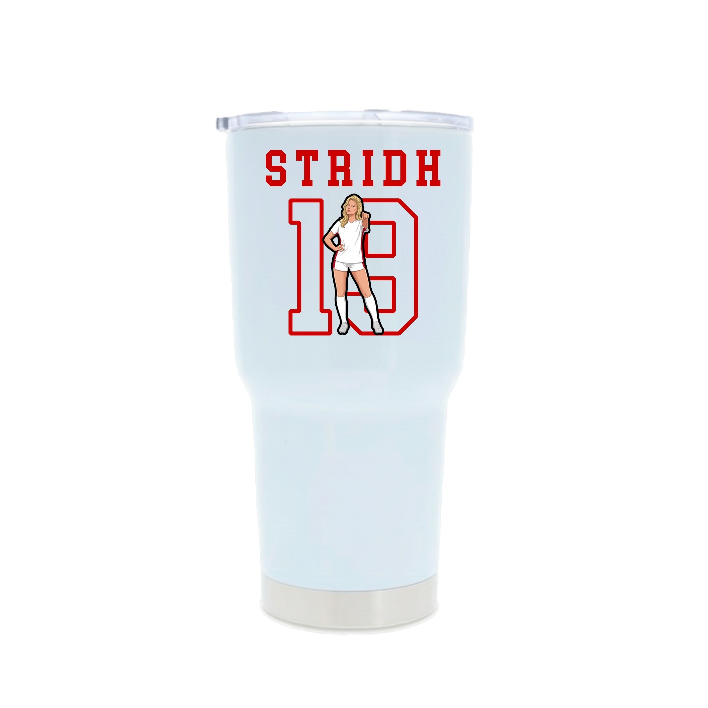 30oz Stainless Steel Tumbler — Shirsey in White