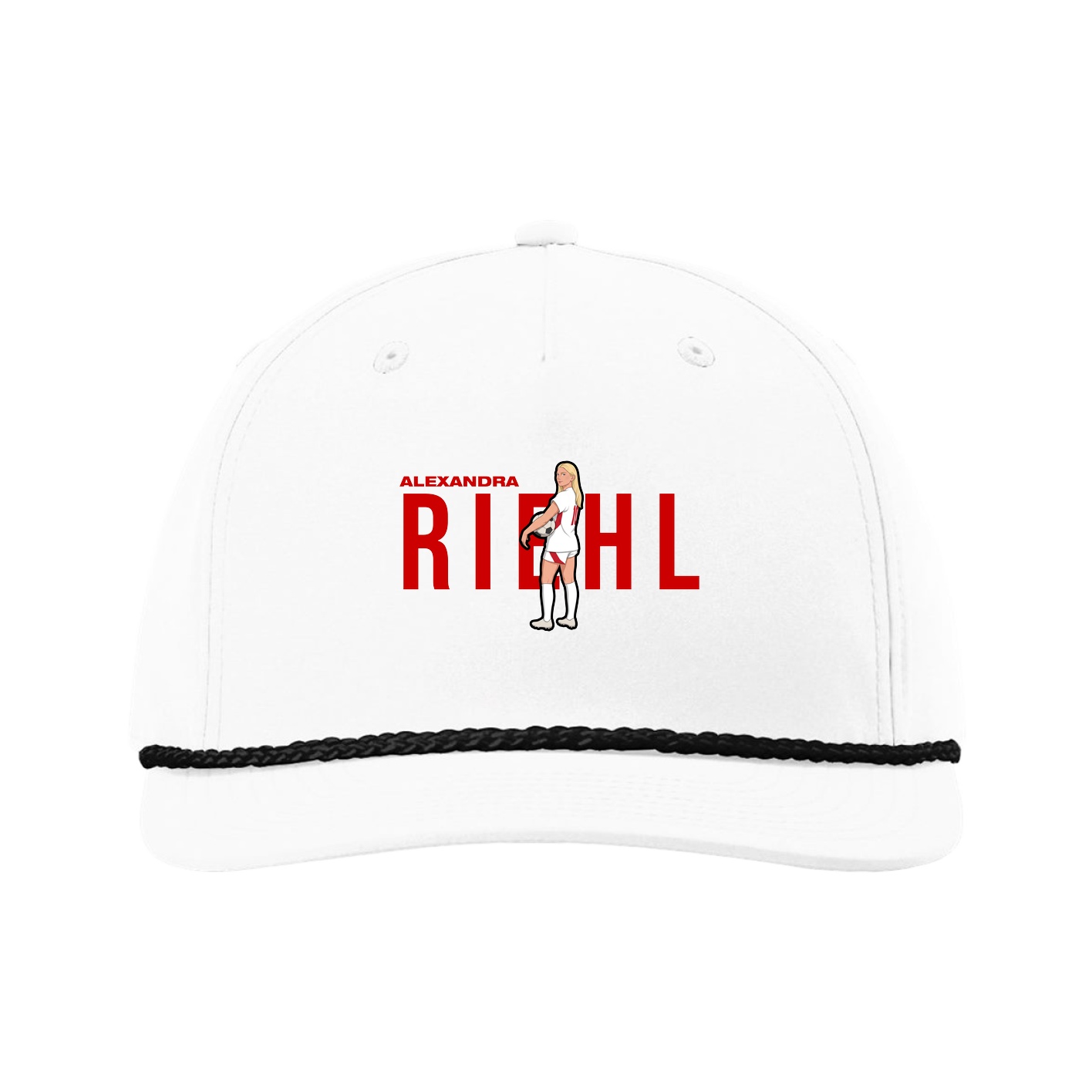 Five-Panel Classic Rope Cap — Player Name in White