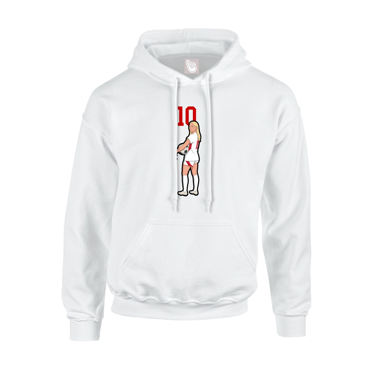 Hoodie — Number Top in White