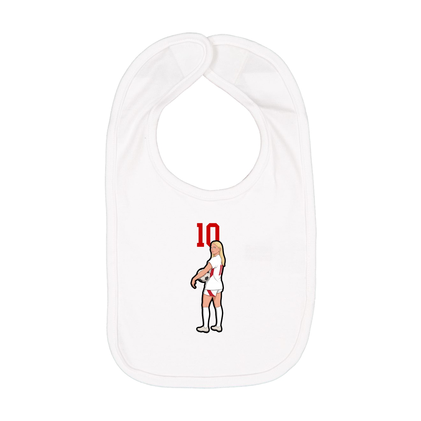 Infant Bib — Number Top in White