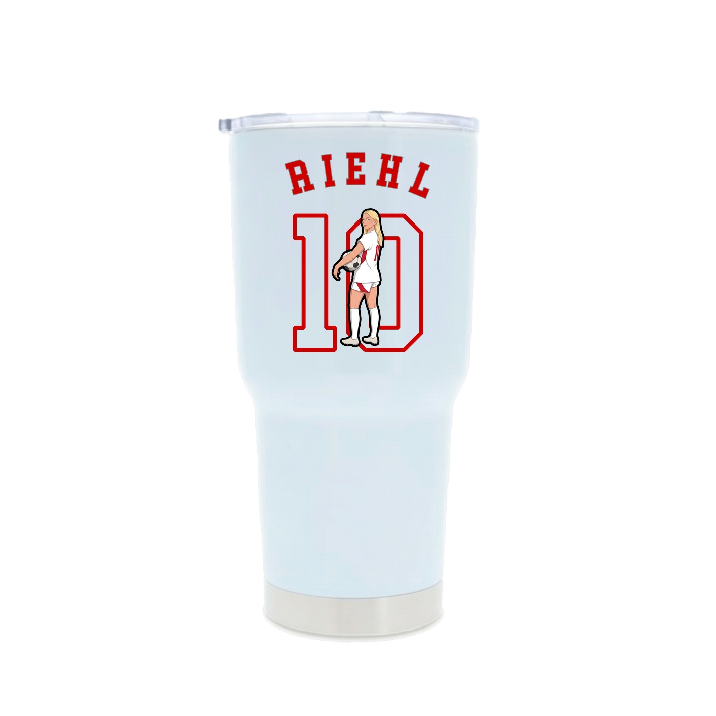 30oz Stainless Steel Tumbler — Shirsey Arch in White