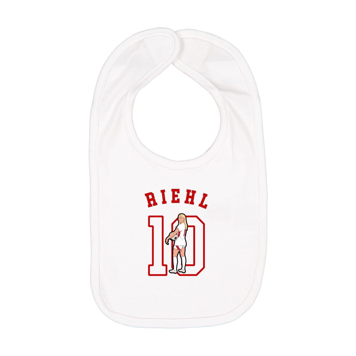 Infant Bib — Shirsey Arch in White
