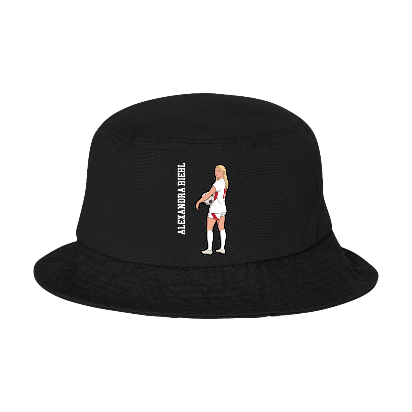 Bucket Cap — Name Vertical in Black