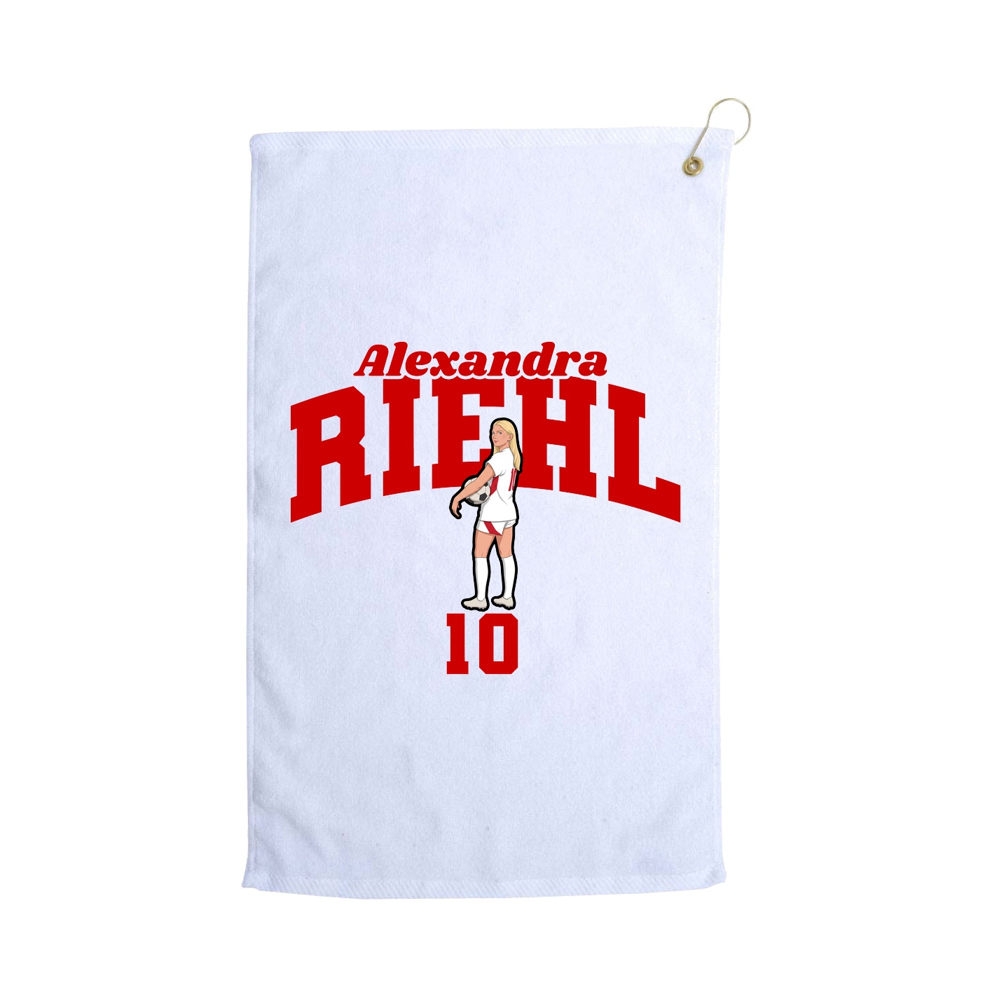 Golf Towel — Signature Arch in White