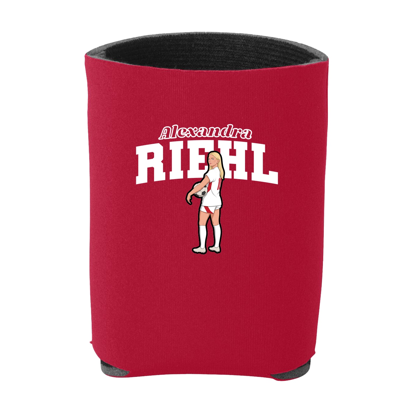 Can Holder — Name Arch in Red