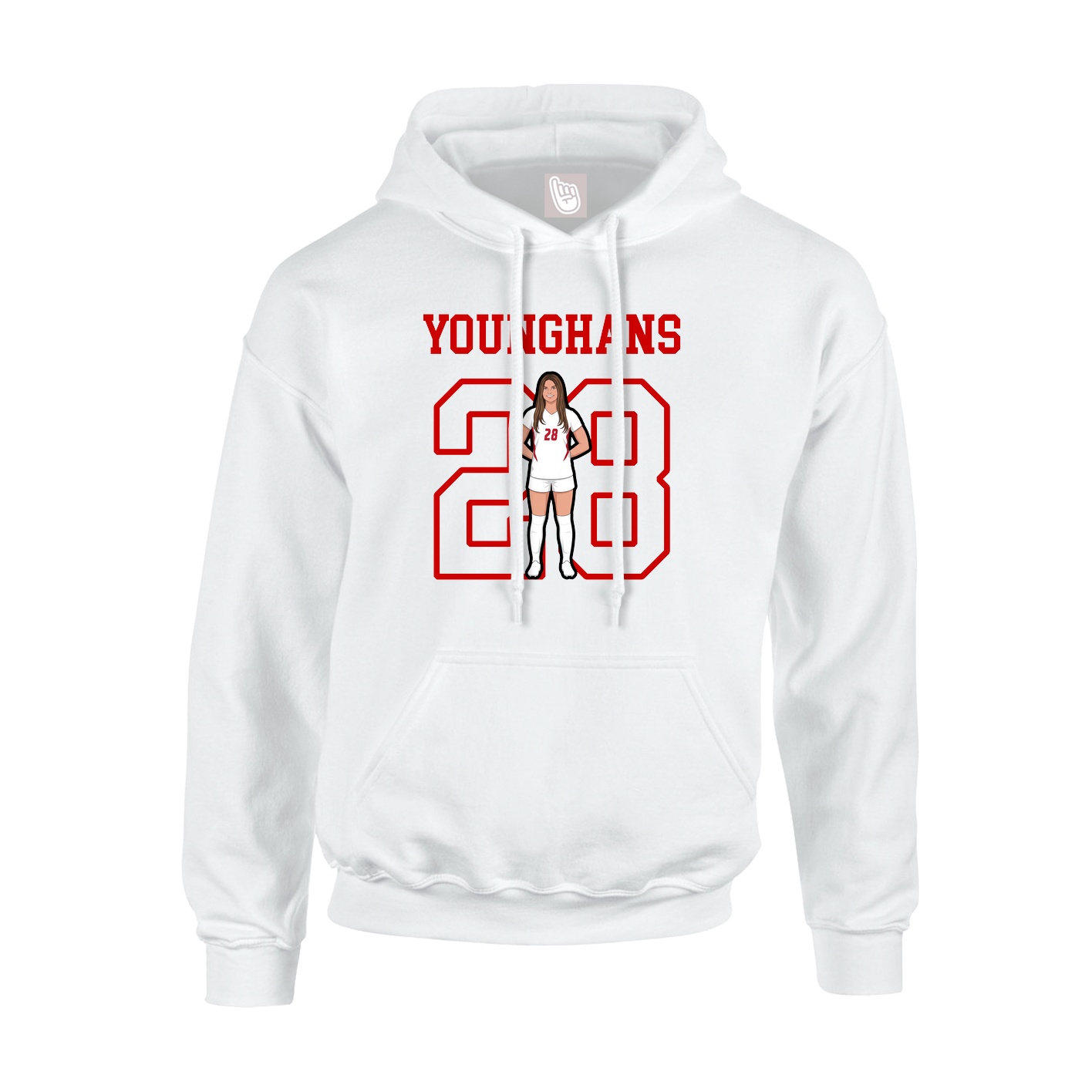Youth Hoodie — Shirsey in White