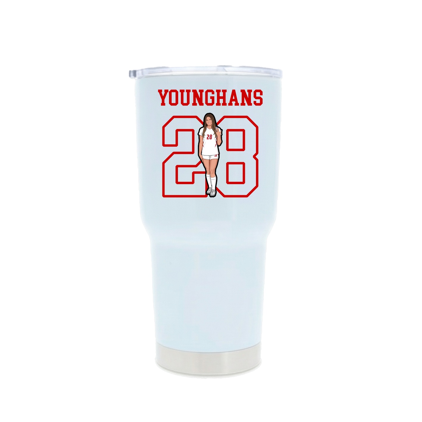 30oz Stainless Steel Tumbler — Shirsey in White