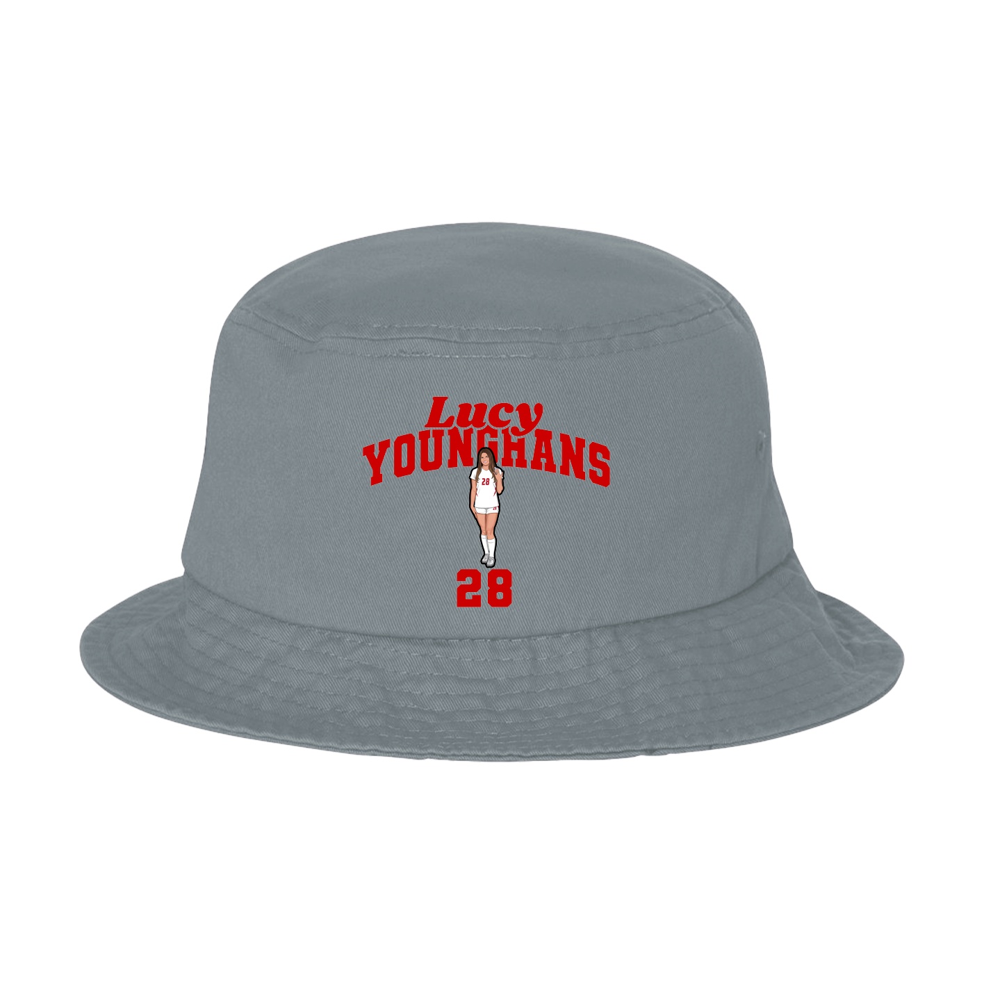 Bucket Cap — Signature Arch in Grey