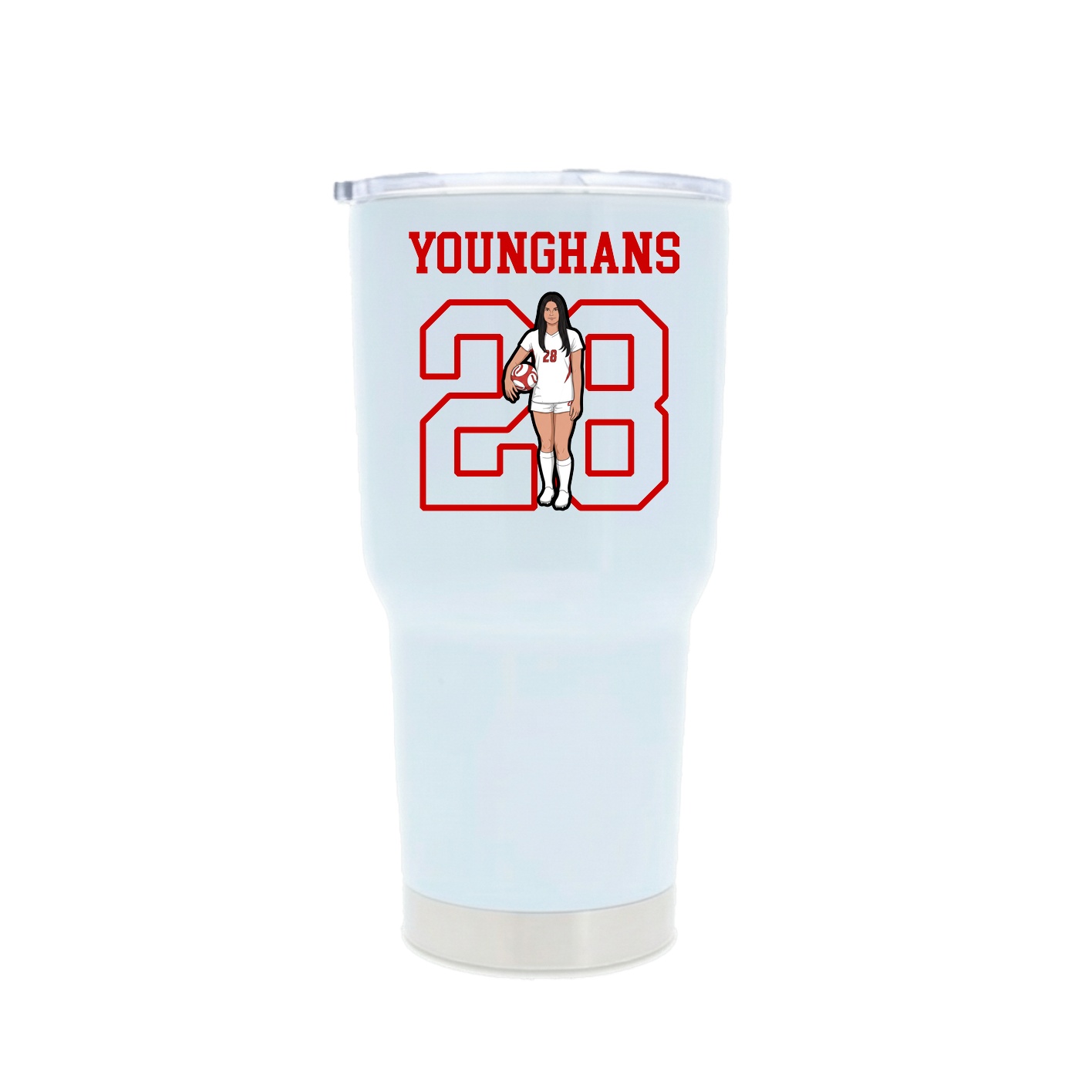 30oz Stainless Steel Tumbler — Shirsey in White