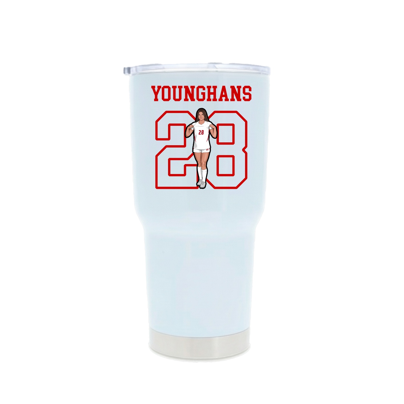 30oz Stainless Steel Tumbler — Shirsey in White