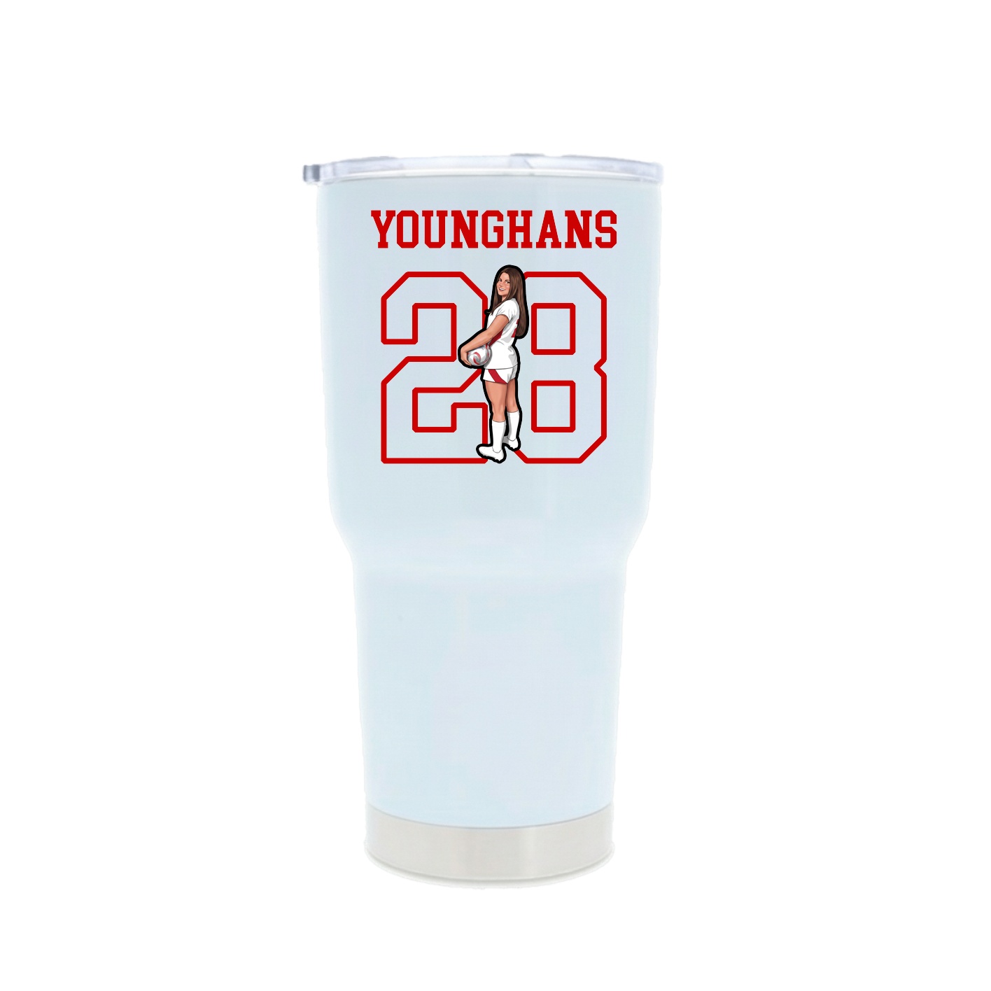 30oz Stainless Steel Tumbler — Shirsey in White