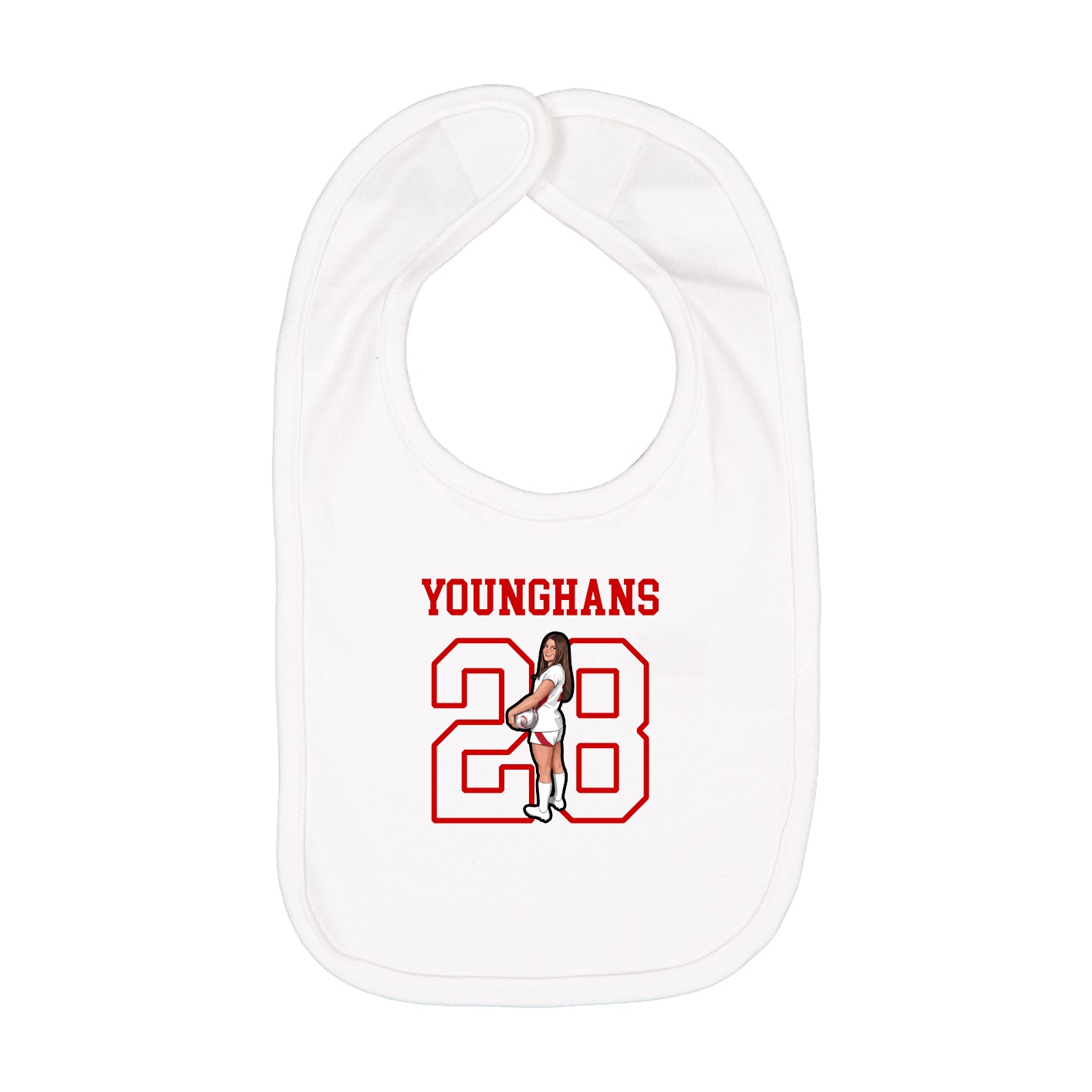 Infant Bib — Shirsey in White