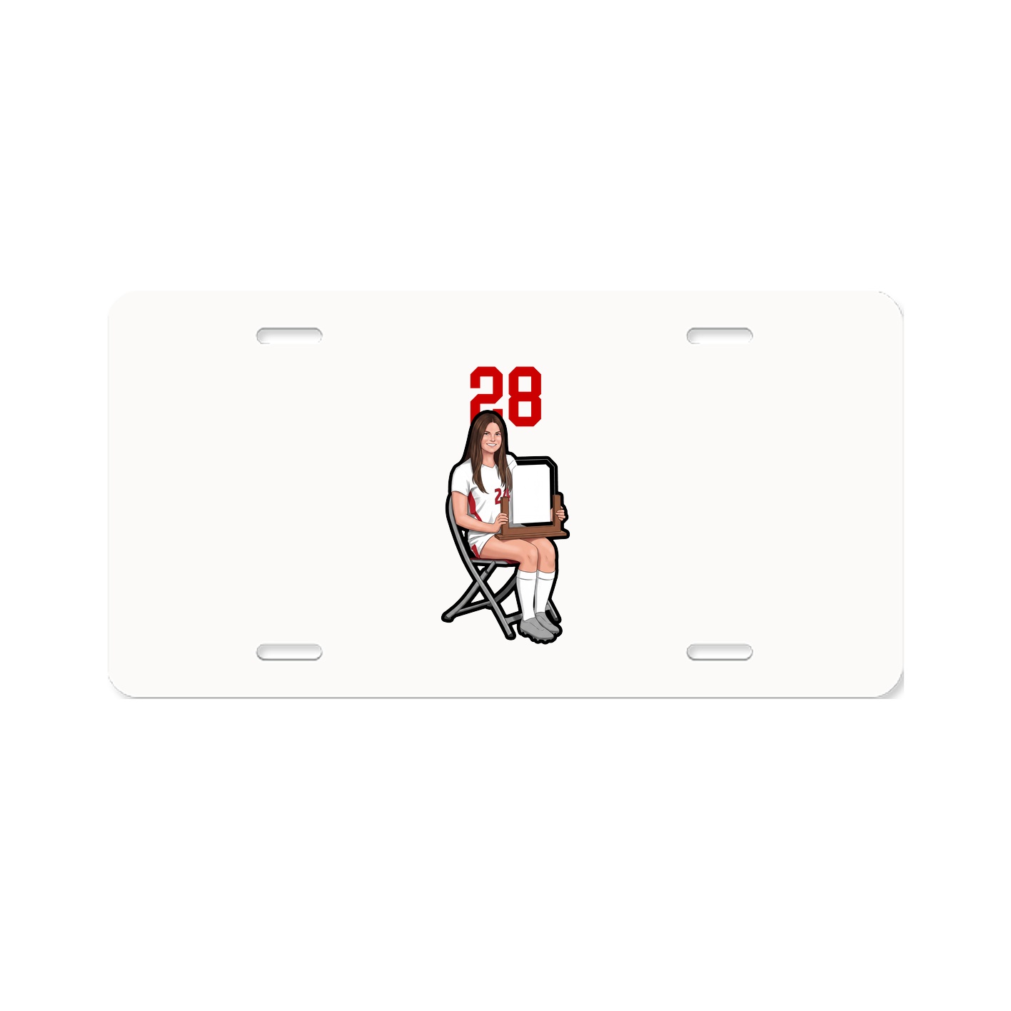 License Plate — Number Top in Classic