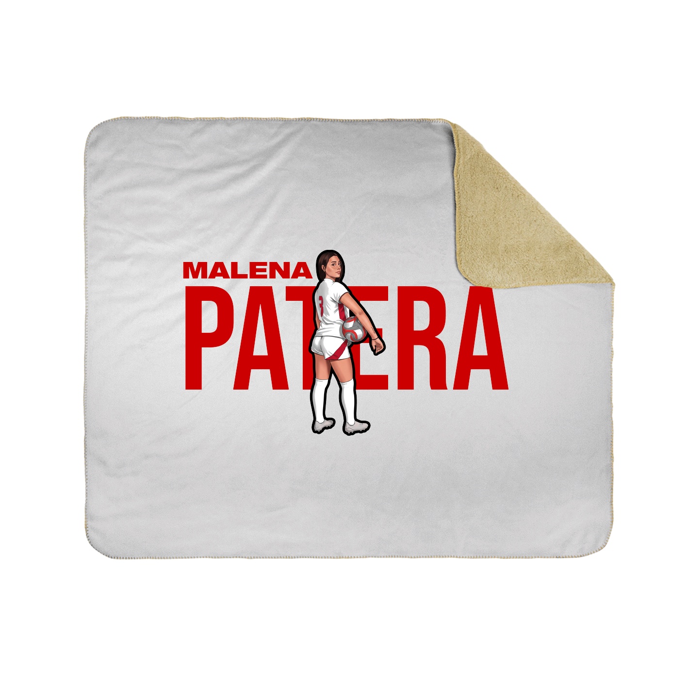 Throw Blanket — Player Name in White