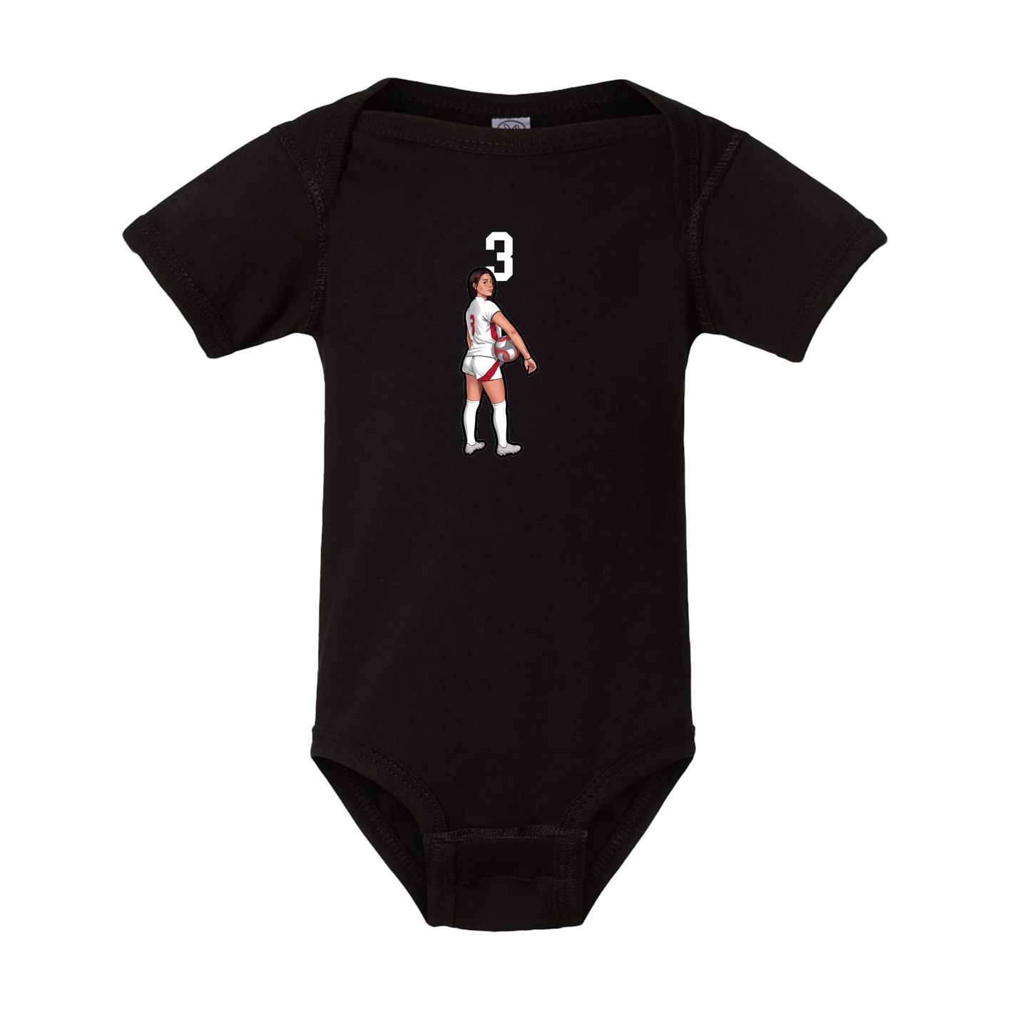 Baby Onesie — Number Top in Black