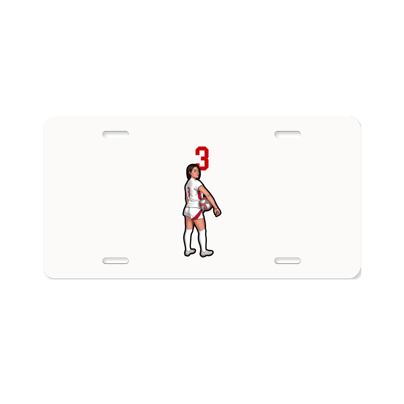 License Plate — Number Top in Classic