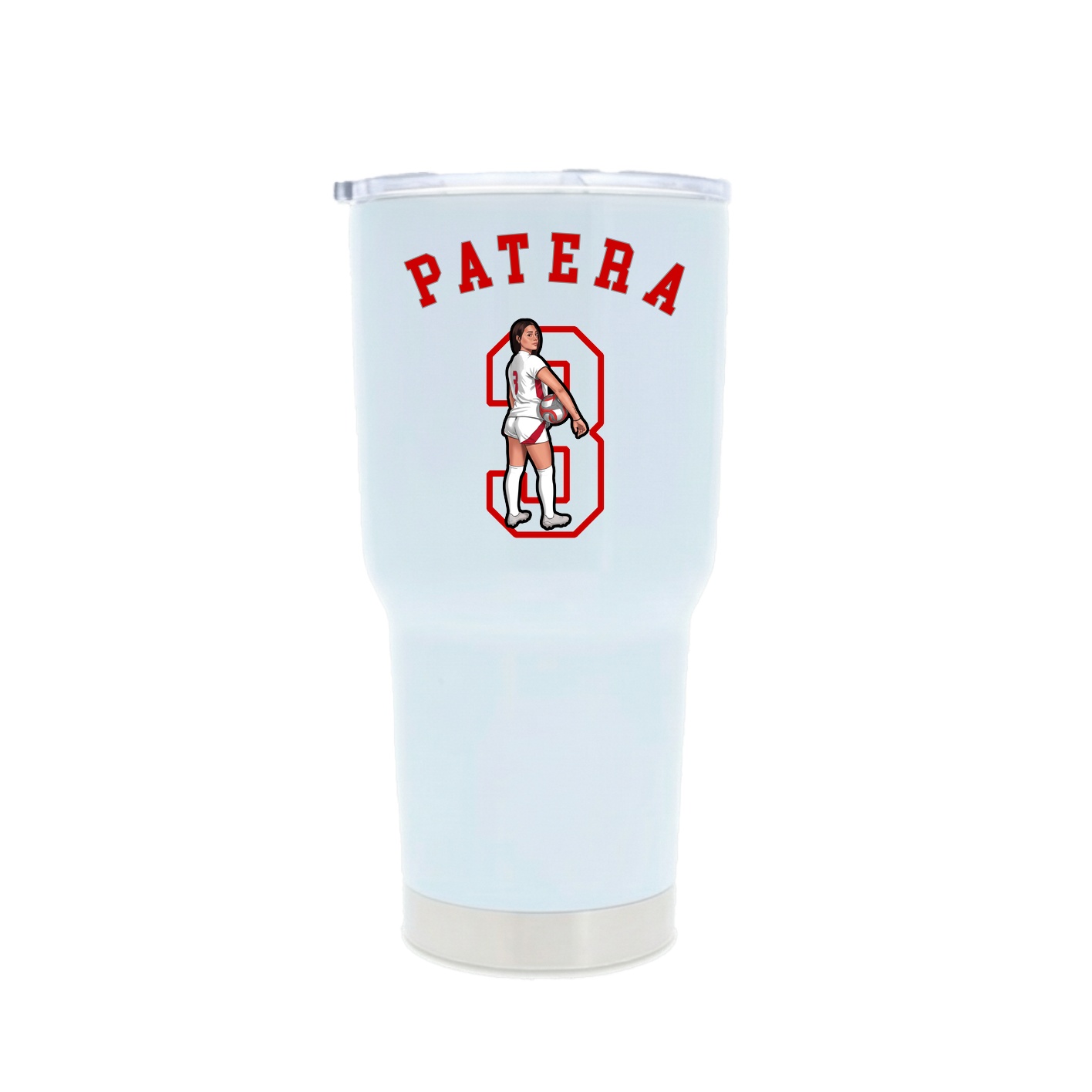 30oz Stainless Steel Tumbler — Shirsey Arch in White