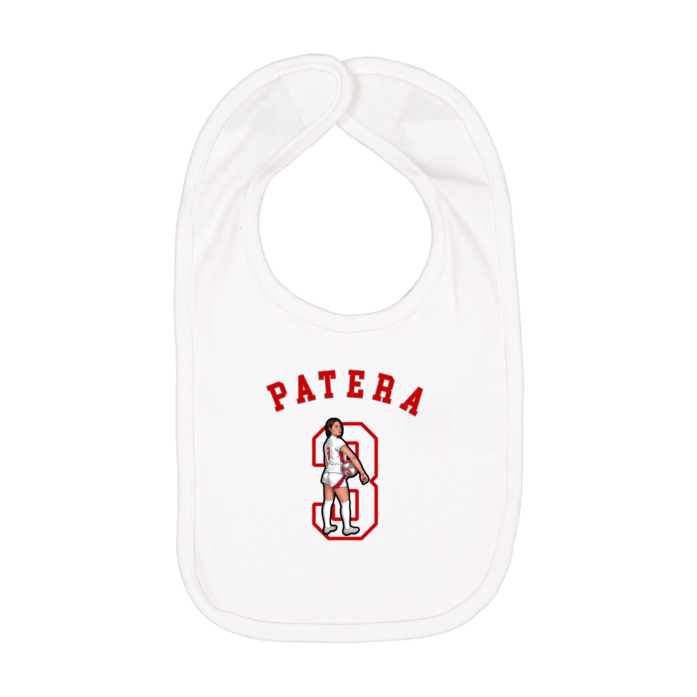 Infant Bib — Shirsey Arch in White