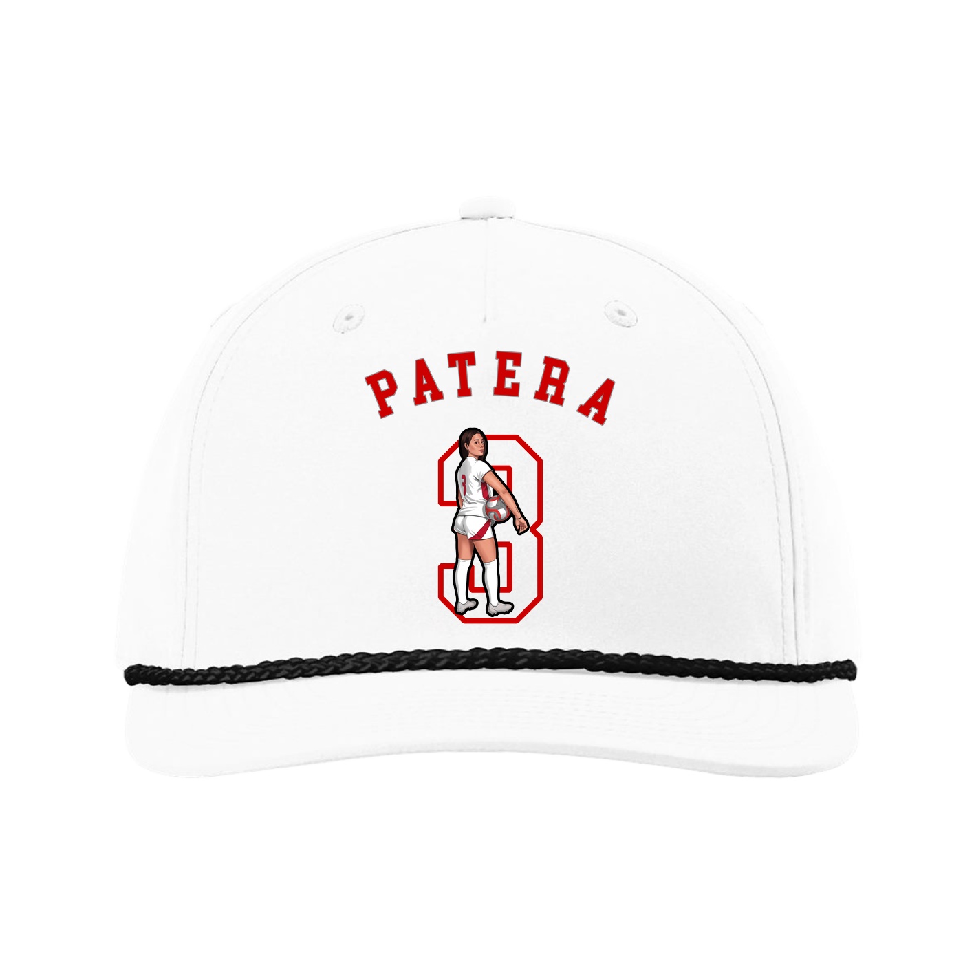 Five-Panel Classic Rope Cap — Shirsey Arch in White