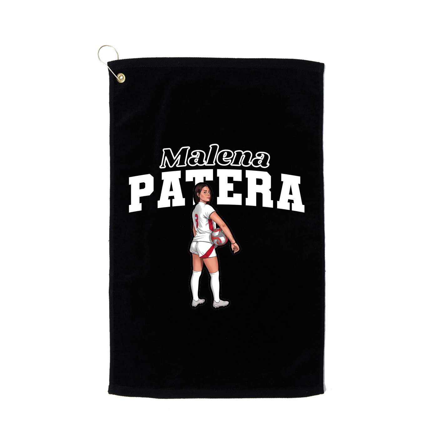 Golf Towel — Name Arch in Black