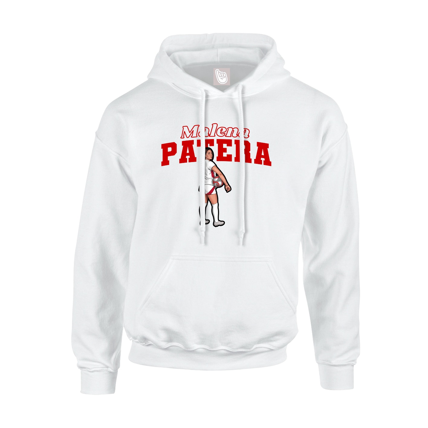 Hoodie — Name Arch in White