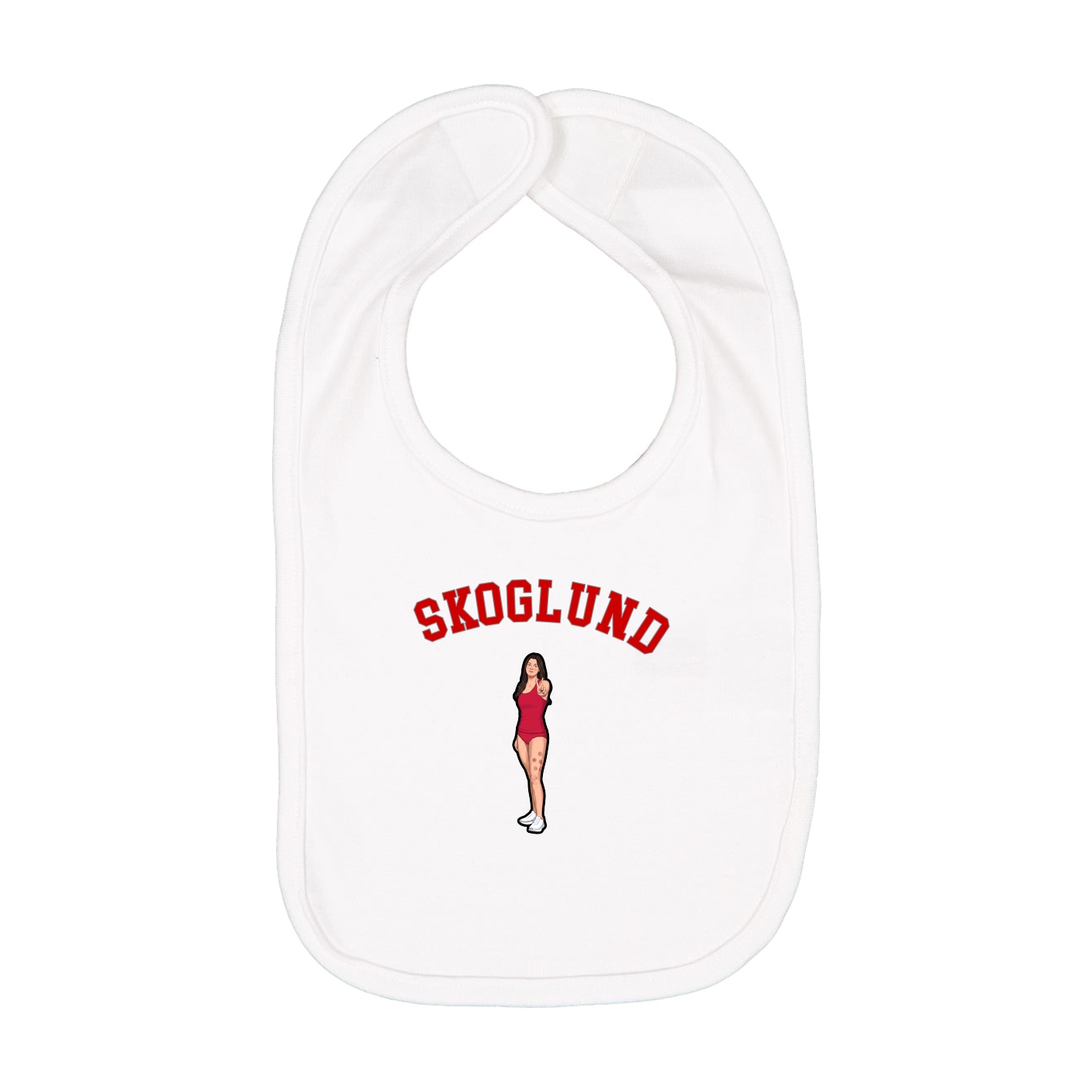 Infant Bib — Shirsey Arch in White