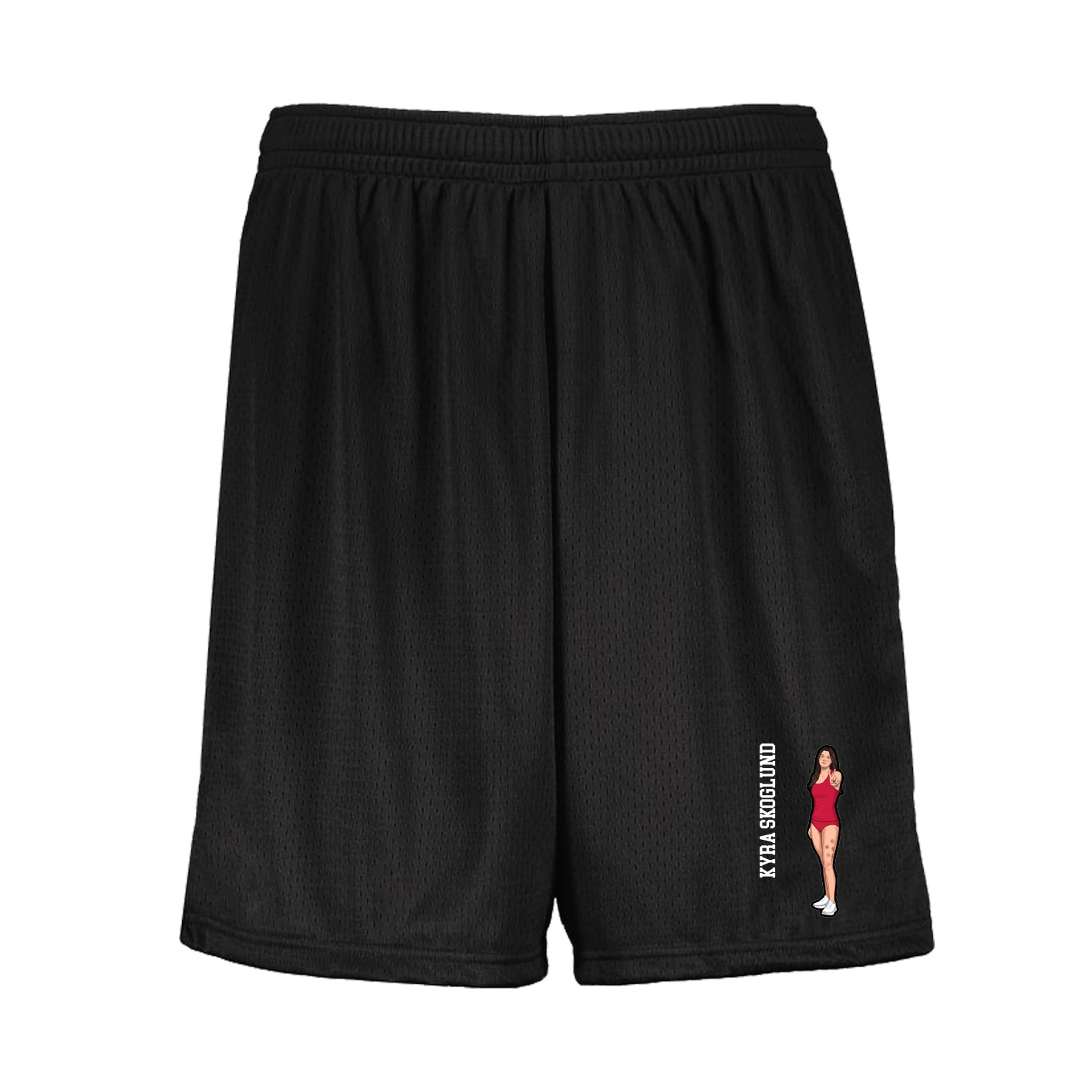 Shorts — Name Vertical in Black