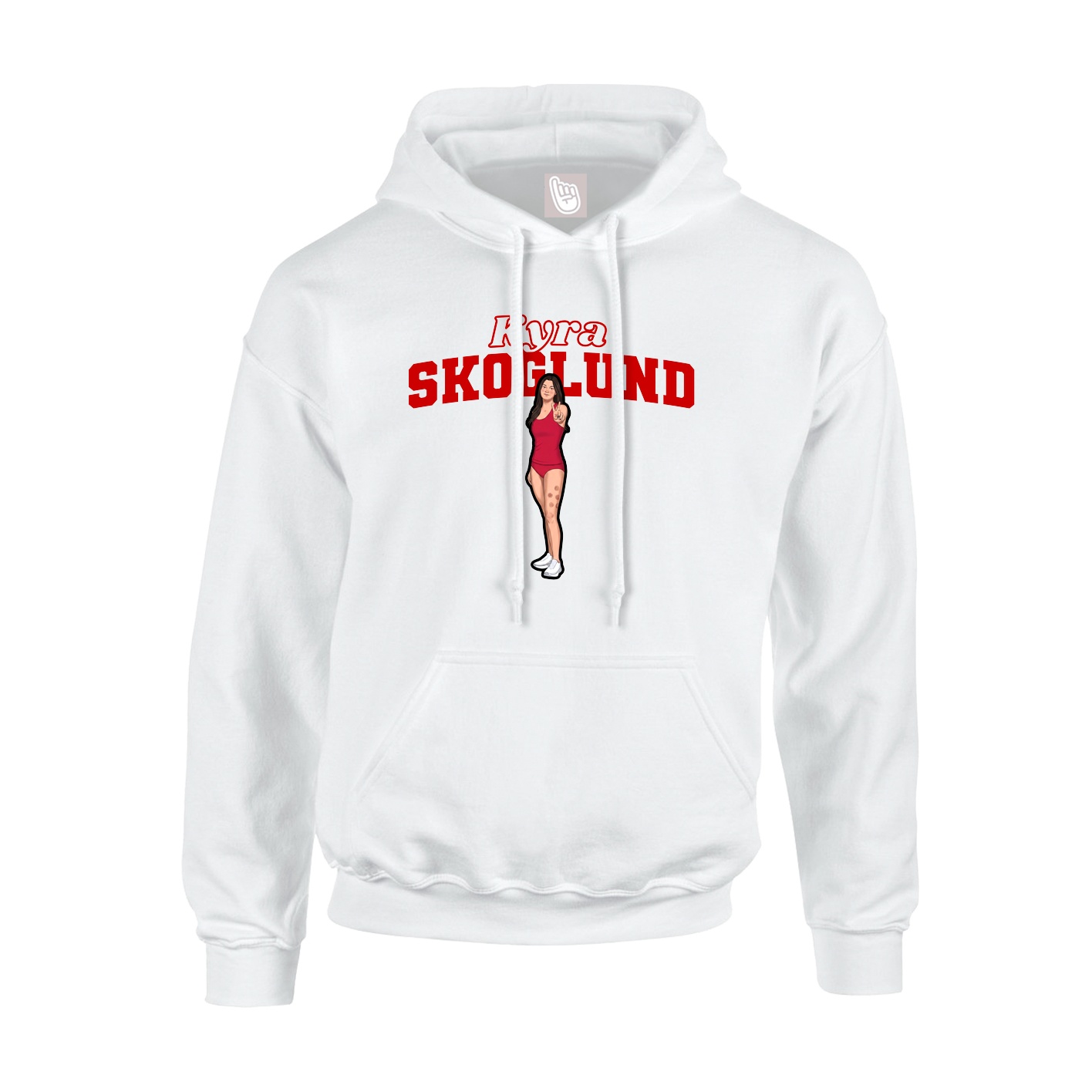 Hoodie — Name Arch in White