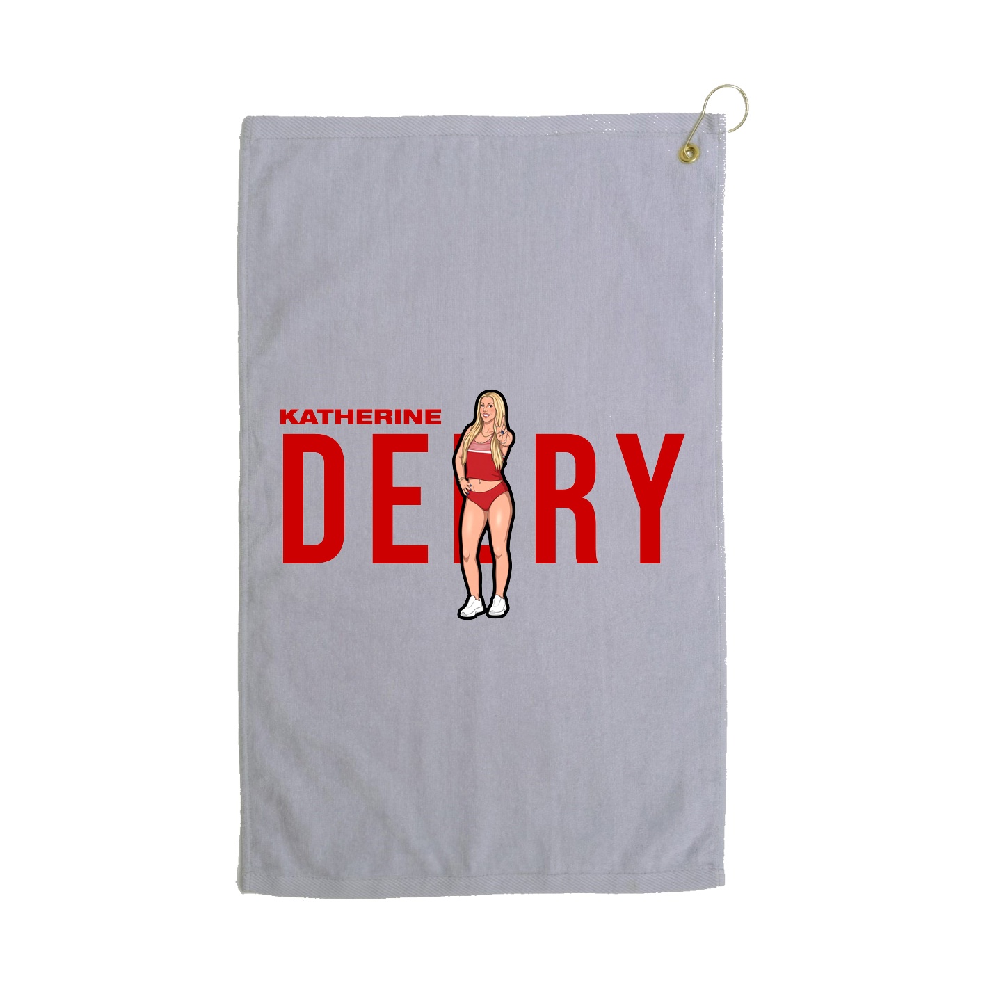 Golf Towel — Player Name in Grey