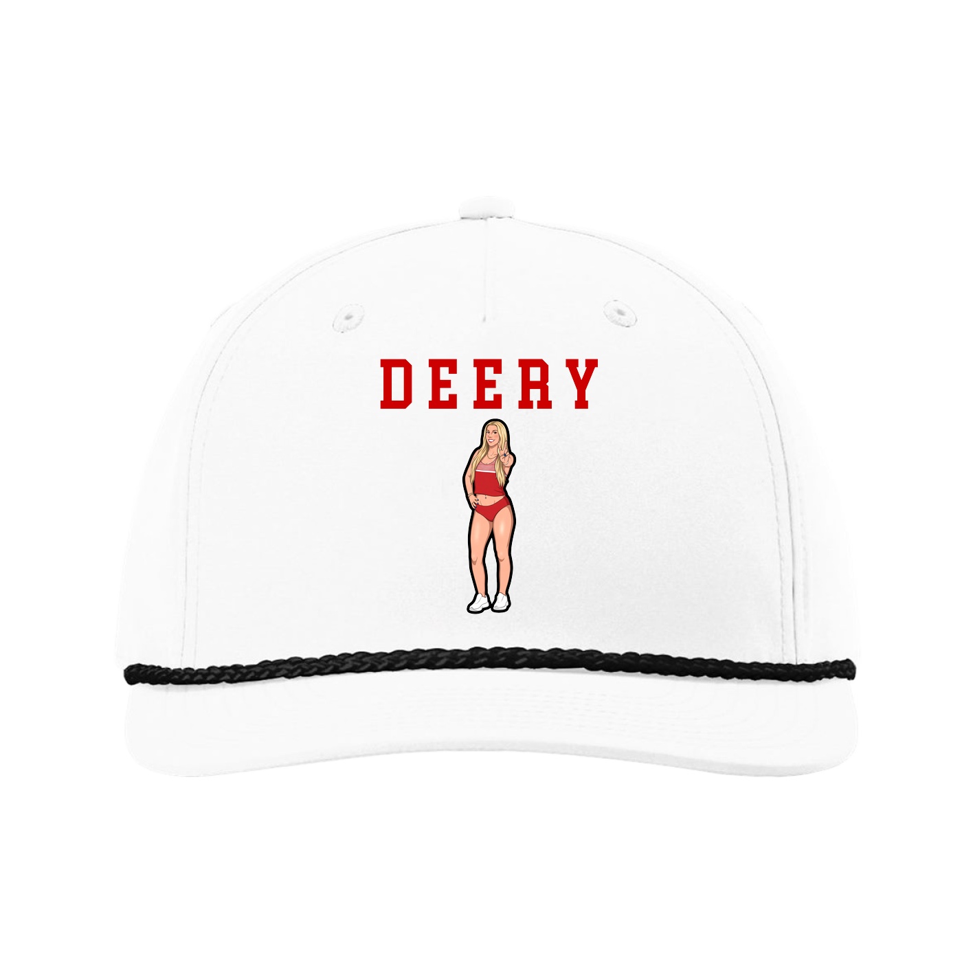 Five-Panel Classic Rope Cap — Shirsey in White