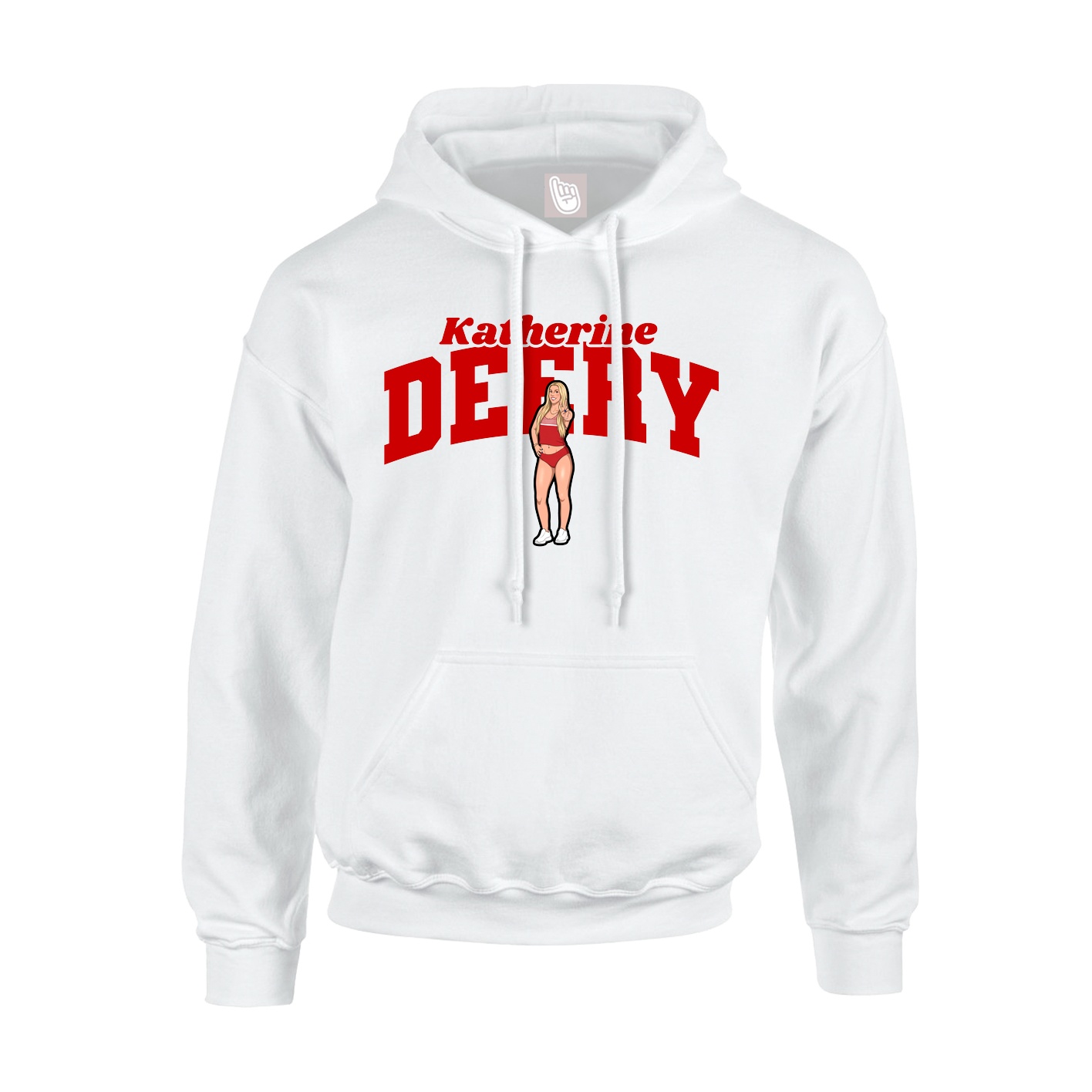 Hoodie — Signature Arch in White