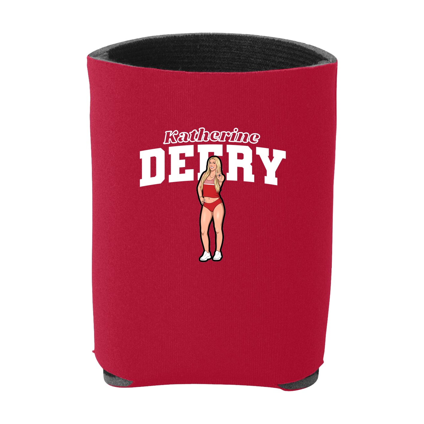 Can Holder — Name Arch in Red