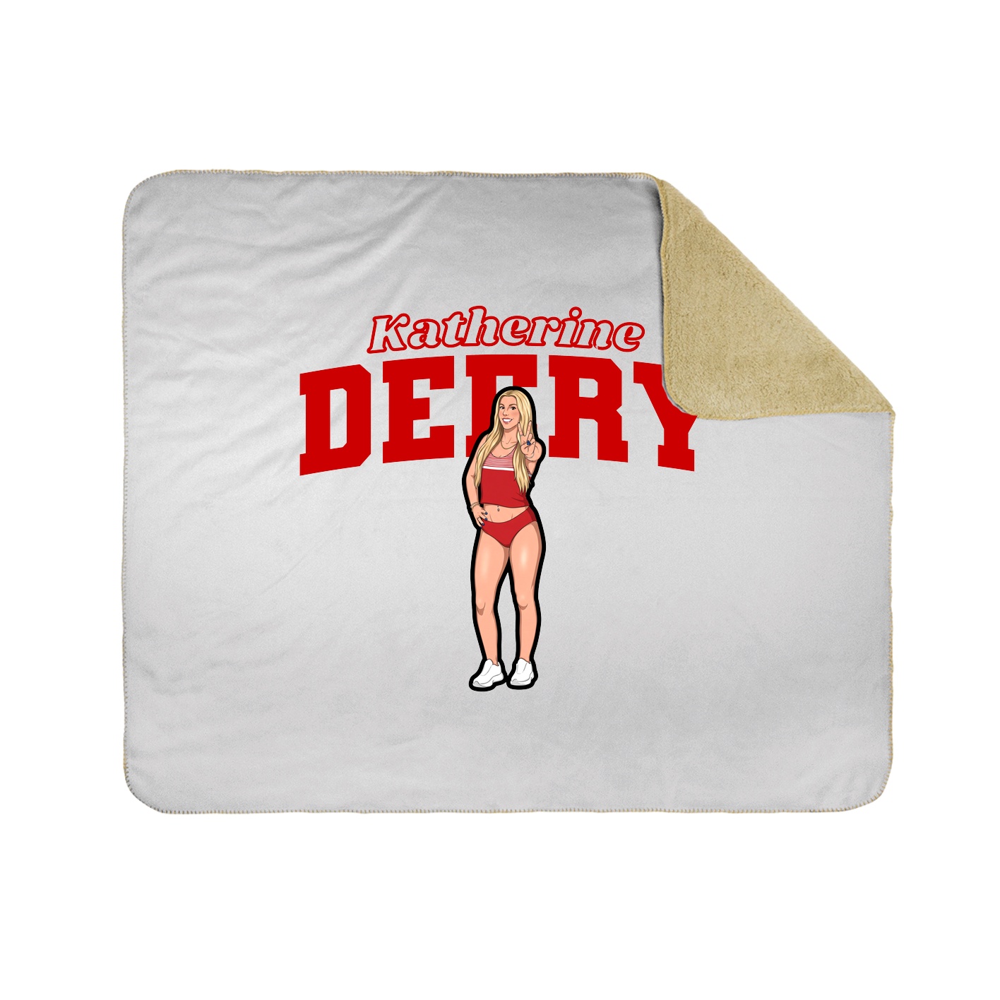 Throw Blanket — Name Arch in White