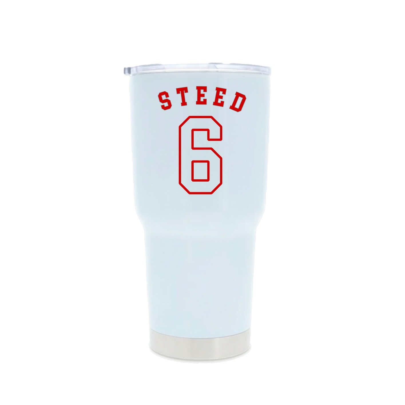 30oz Stainless Steel Tumbler — Shirsey Arch in White