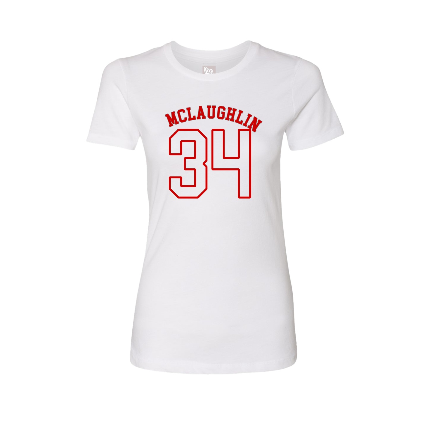 Fitted Women's Tee — Shirsey Arch in White