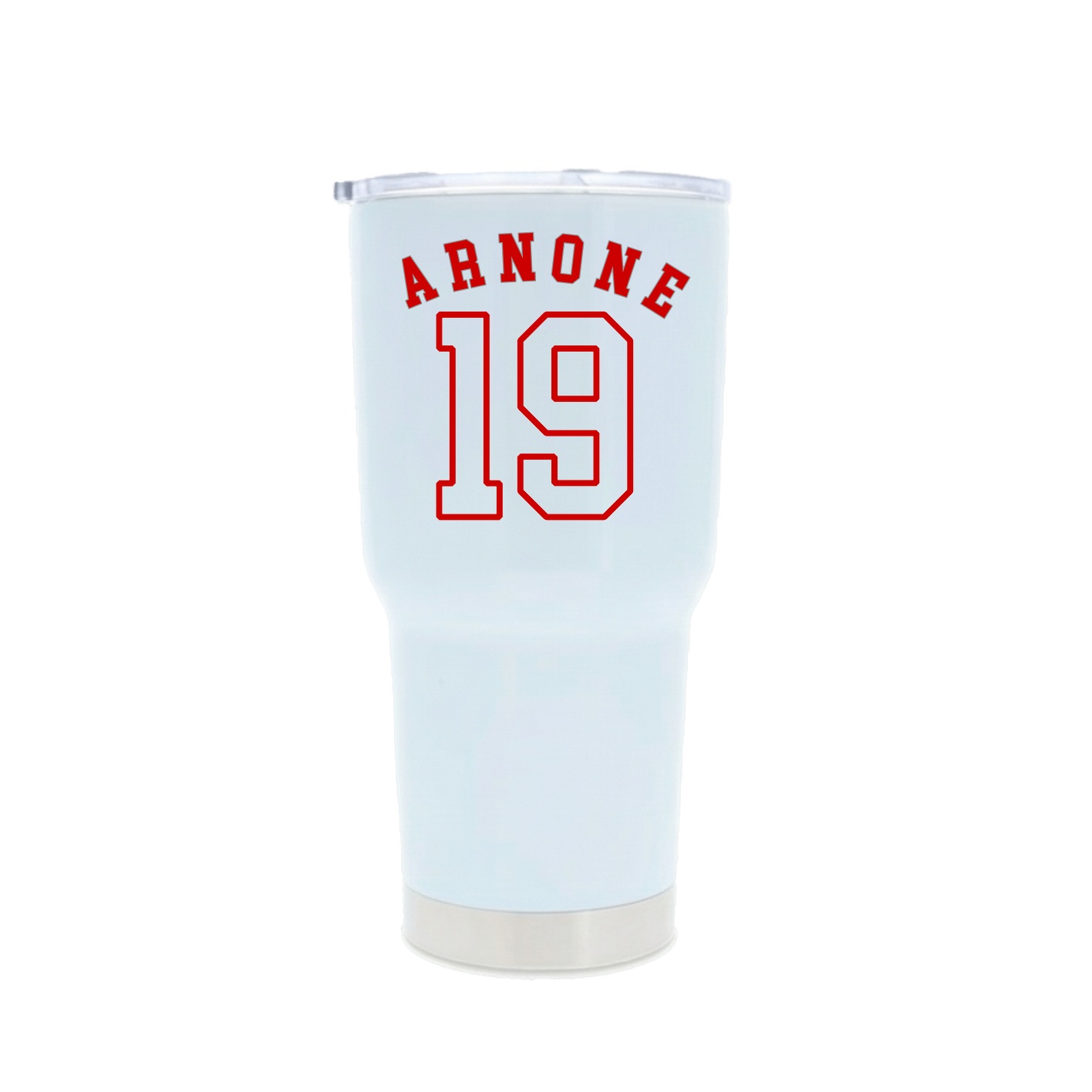 30oz Stainless Steel Tumbler — Shirsey Arch in White