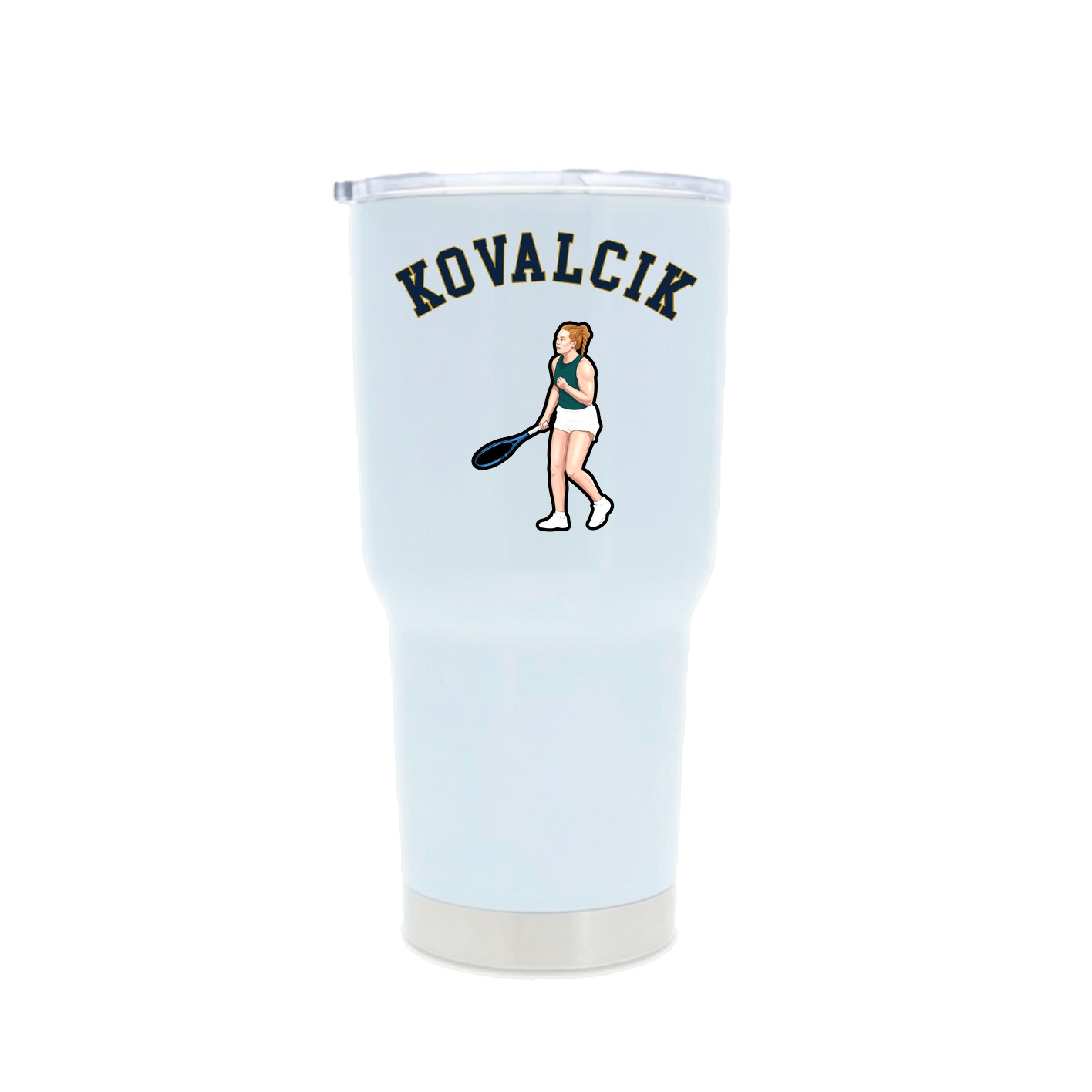 30oz Stainless Steel Tumbler — Shirsey Arch in White