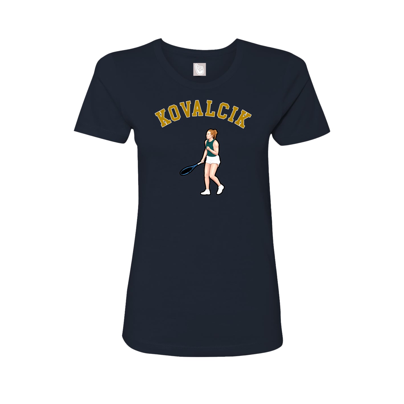 Fitted Women's Tee — Shirsey Arch in Navy