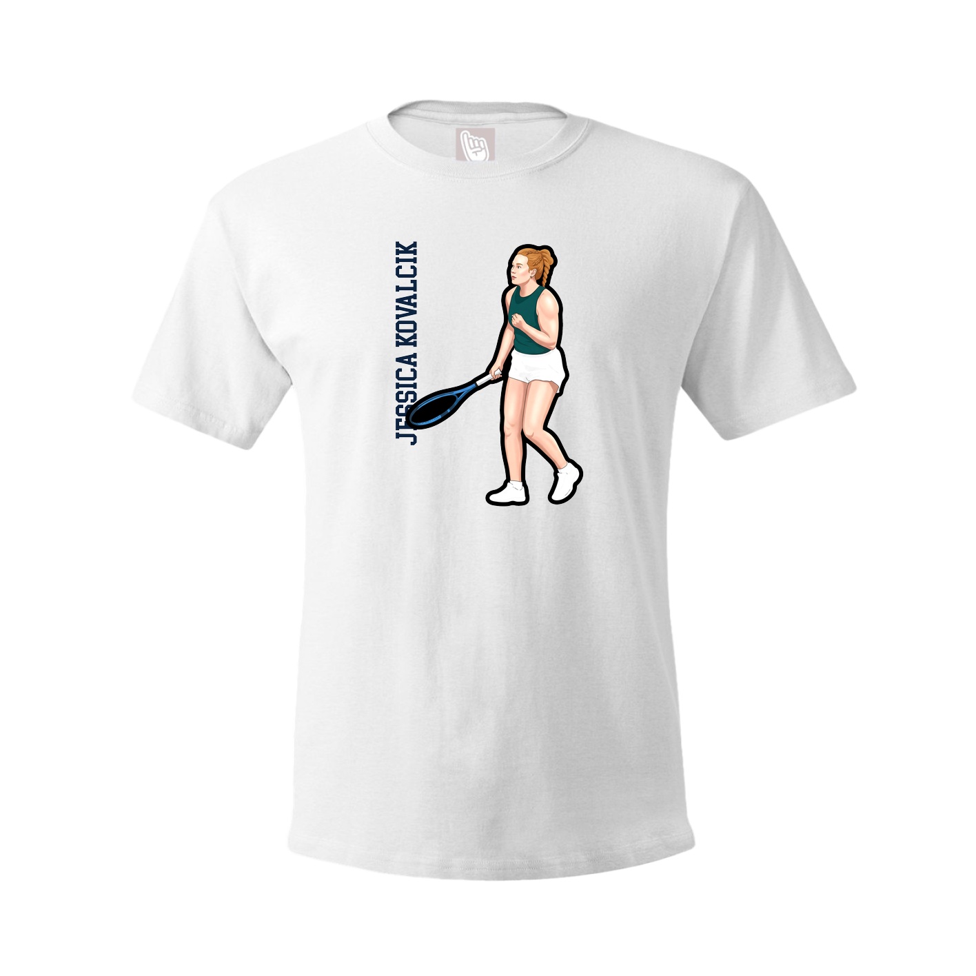 Youth Tee — Name Vertical in White