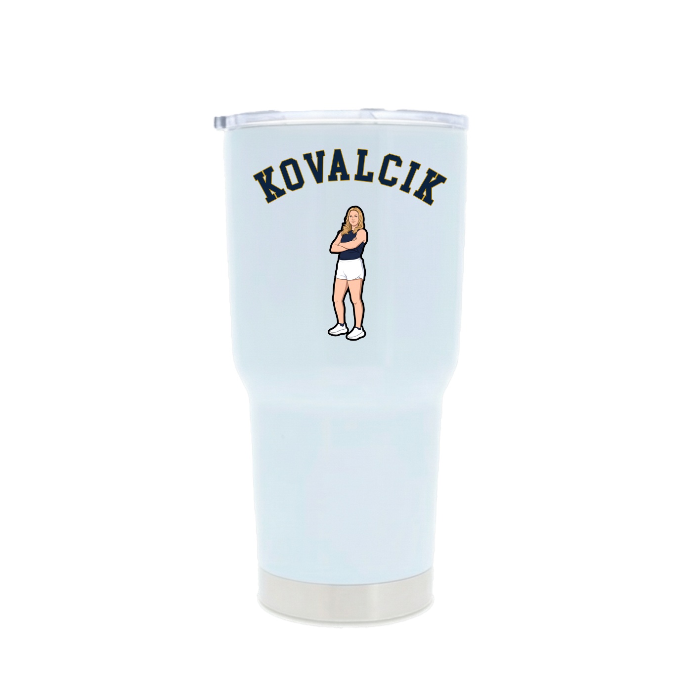 30oz Stainless Steel Tumbler — Shirsey Arch in White