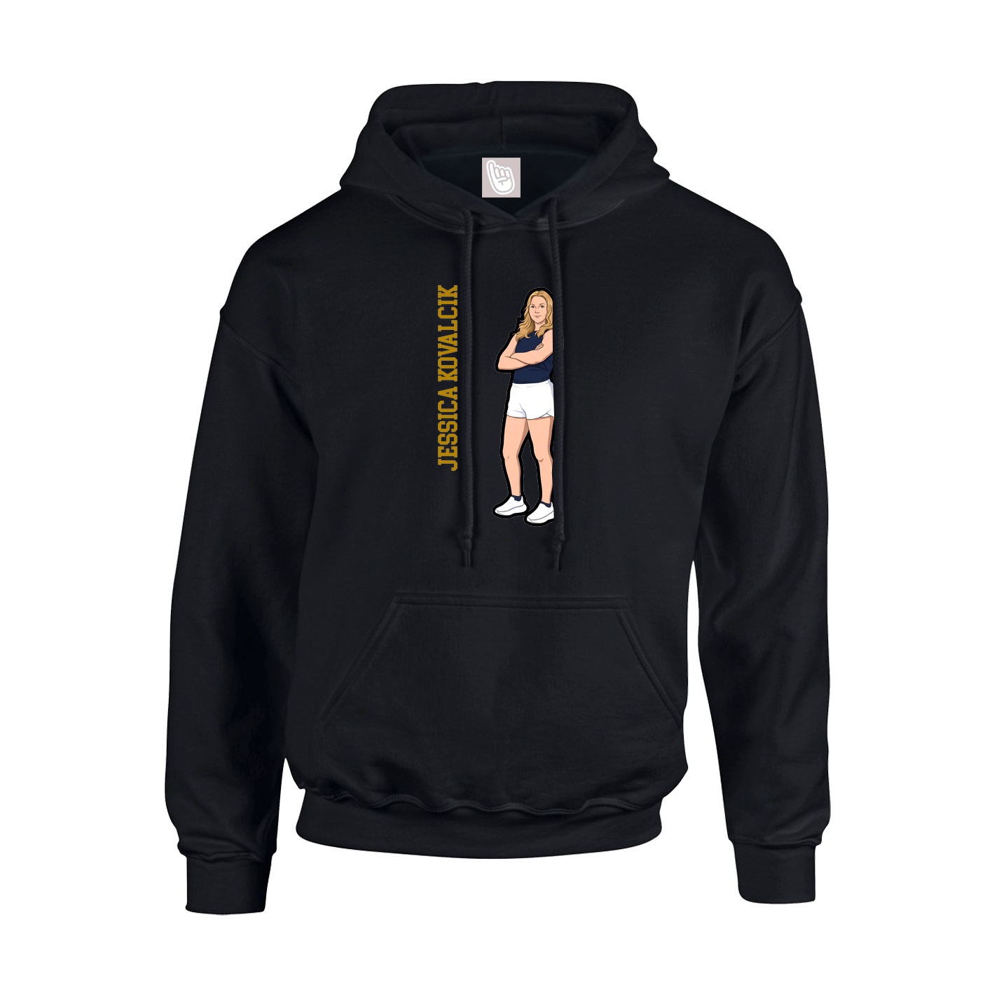 Youth Hoodie — Name Vertical in Black