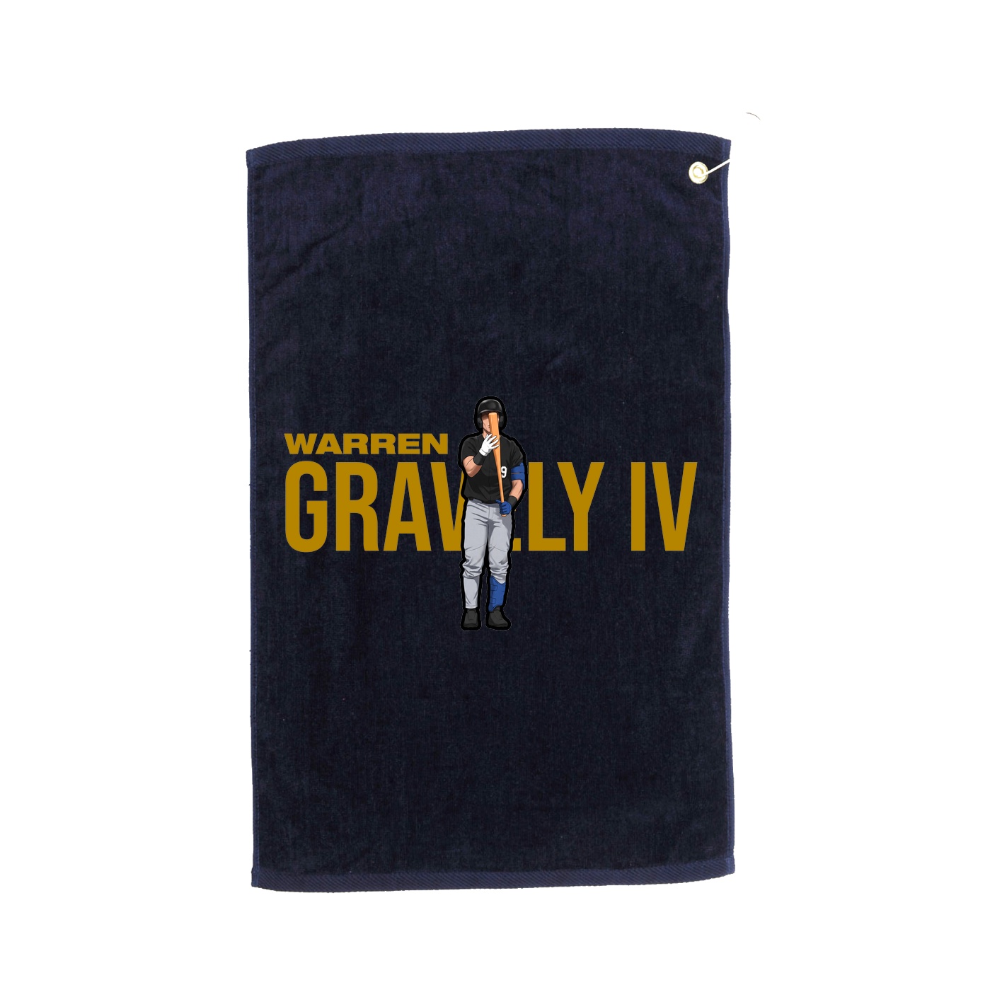 Golf Towel — Player Name in Navy
