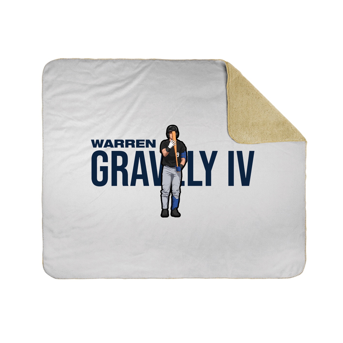 Throw Blanket — Player Name in White