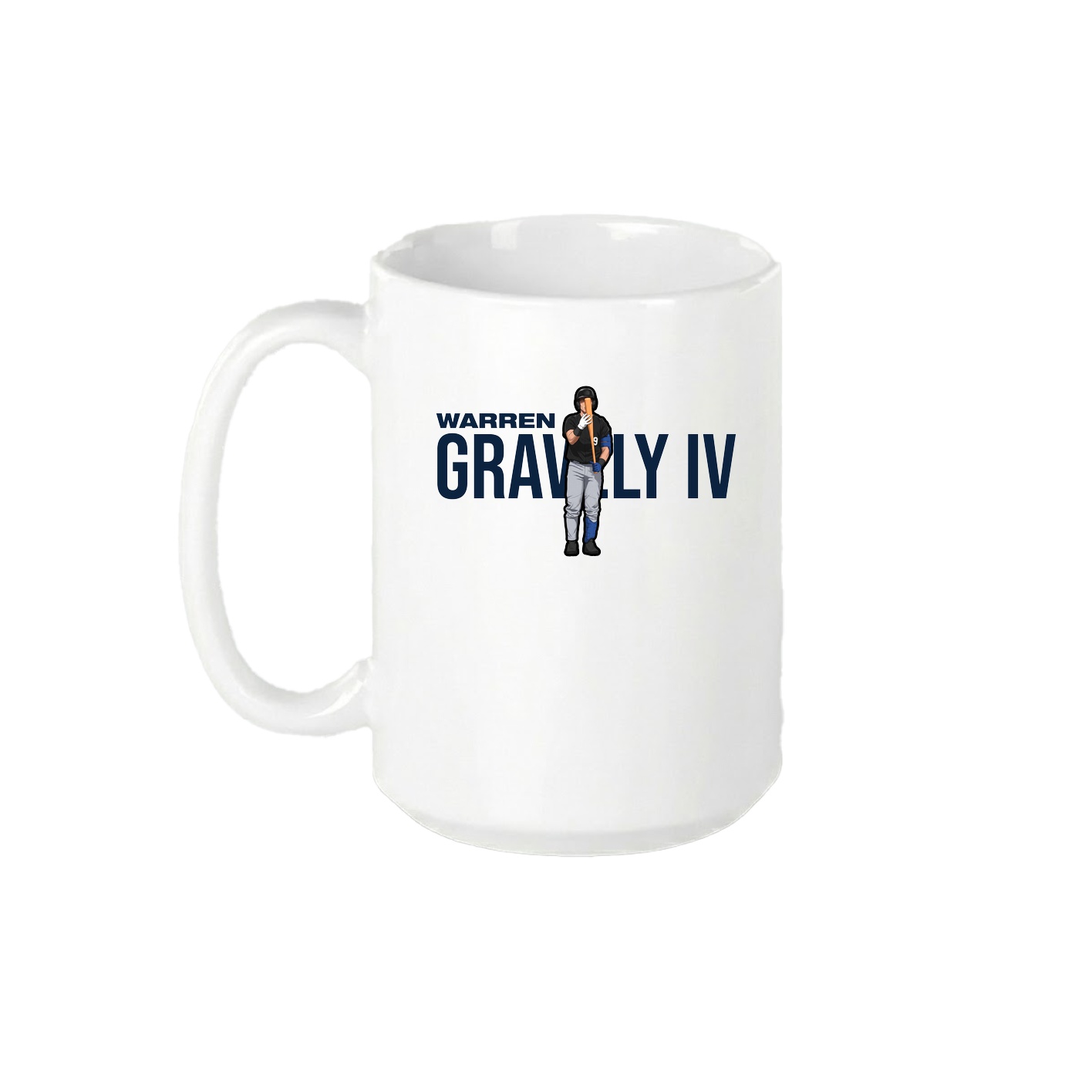 15oz Coffee Mug — Player Name in White